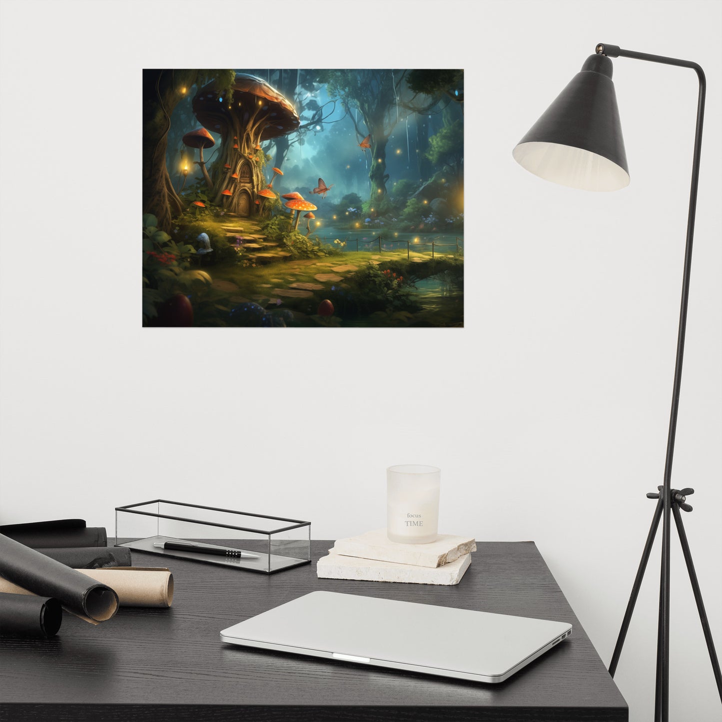 Surreal Art: "Enchanted Eventide" Abstract / Minimal / Modern / Floral / Botanical Unframed Art Print