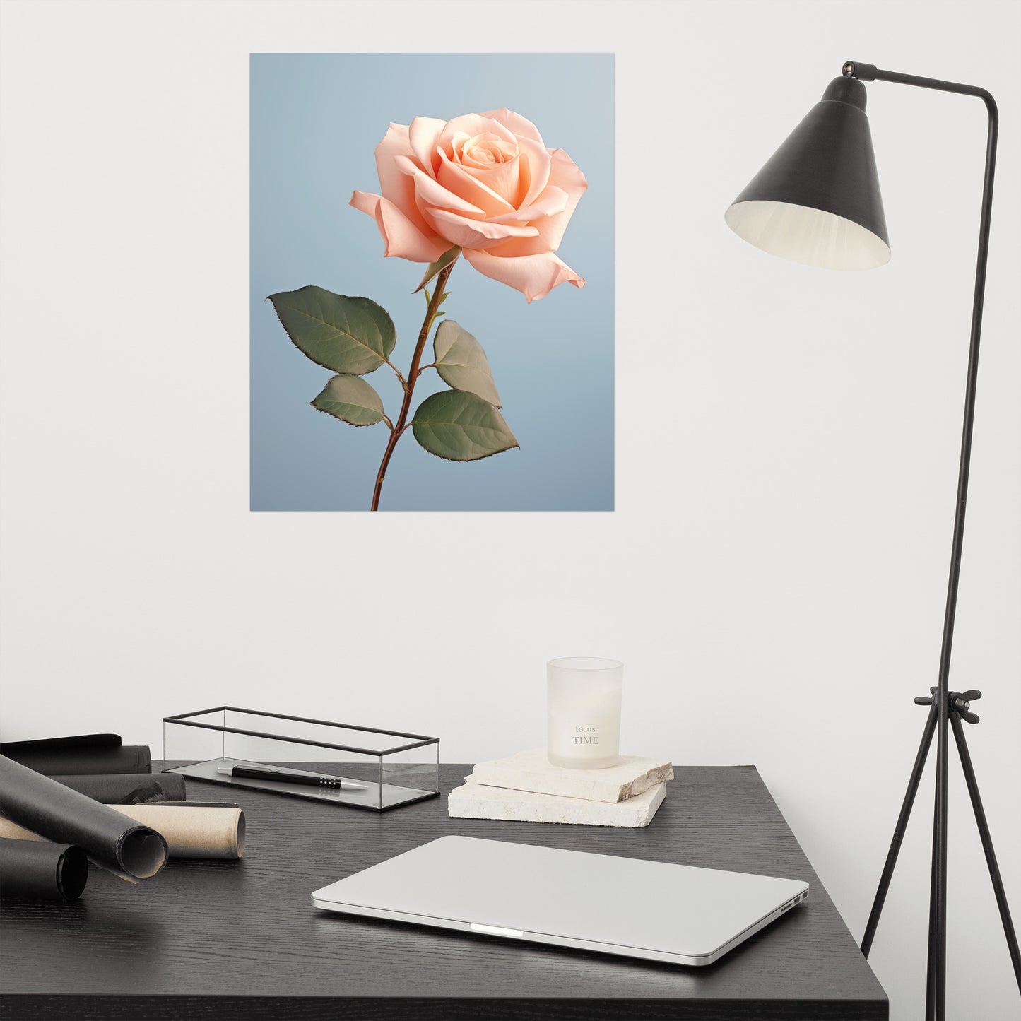 Blooming Brilliance Blush Flowers Photorealistic Painting - Digital Artwork Loose Art Print