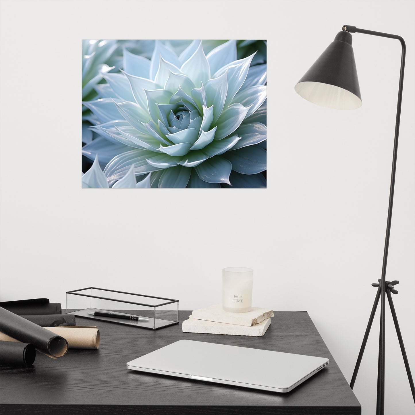 Botanical Rhapsody Succulent Photorealism Painting - Digital Artwork Loose Art Print