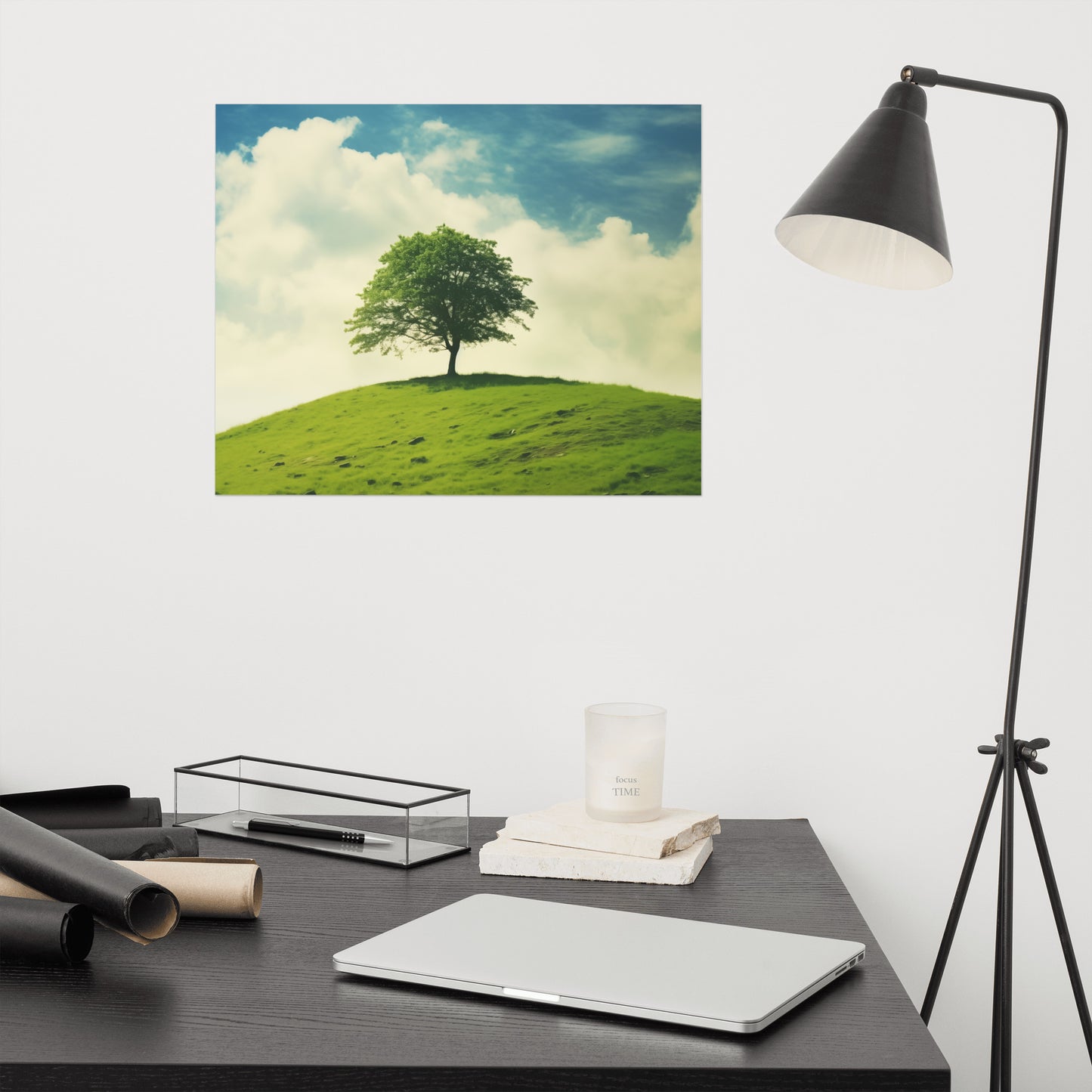 Nature's Majesty Minimal Botanical Retro Subdued Photorealism - Digital Artwork Loose Art Print