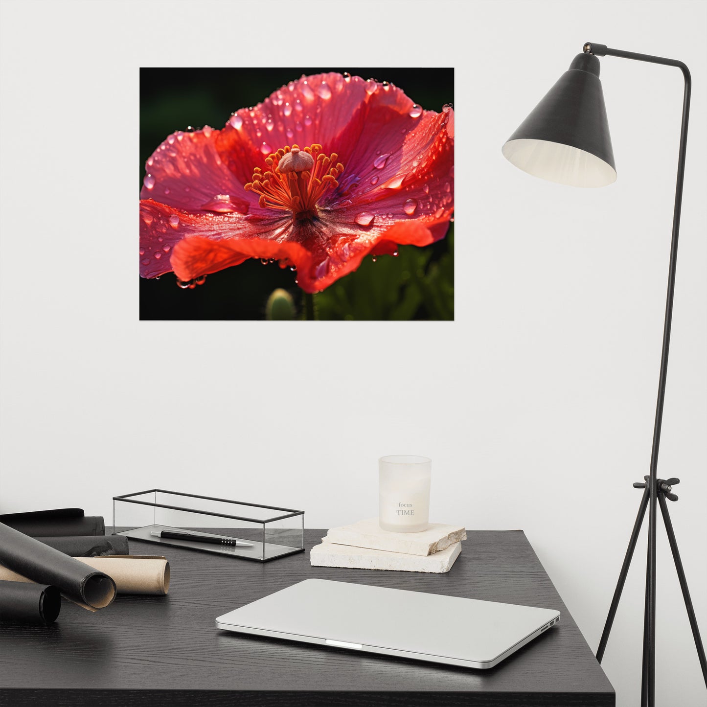 Sanguine Solitaire Photorealism - Digital Artwork Loose Art Print