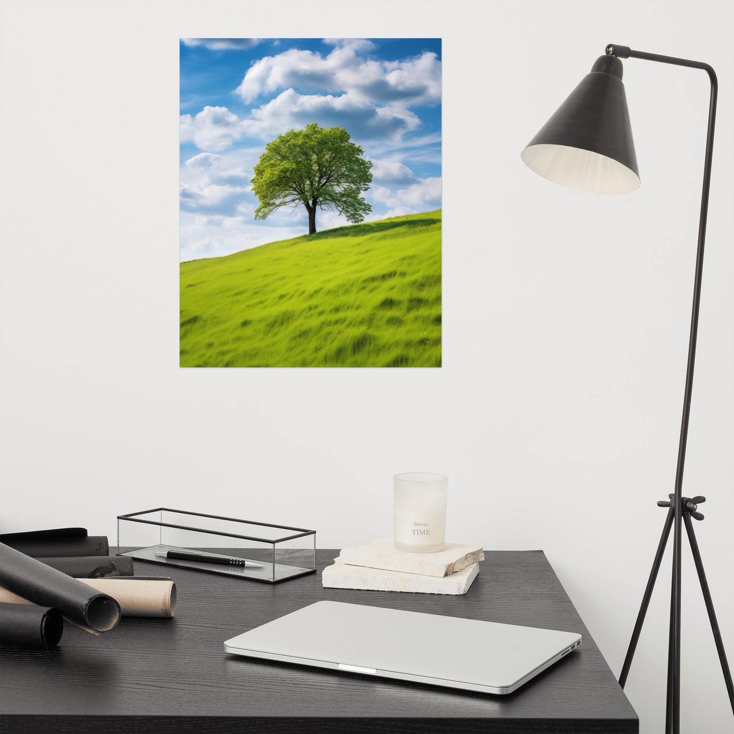 Where Earth Meets Sky Photorealism - Digital Artwork Loose Art Print