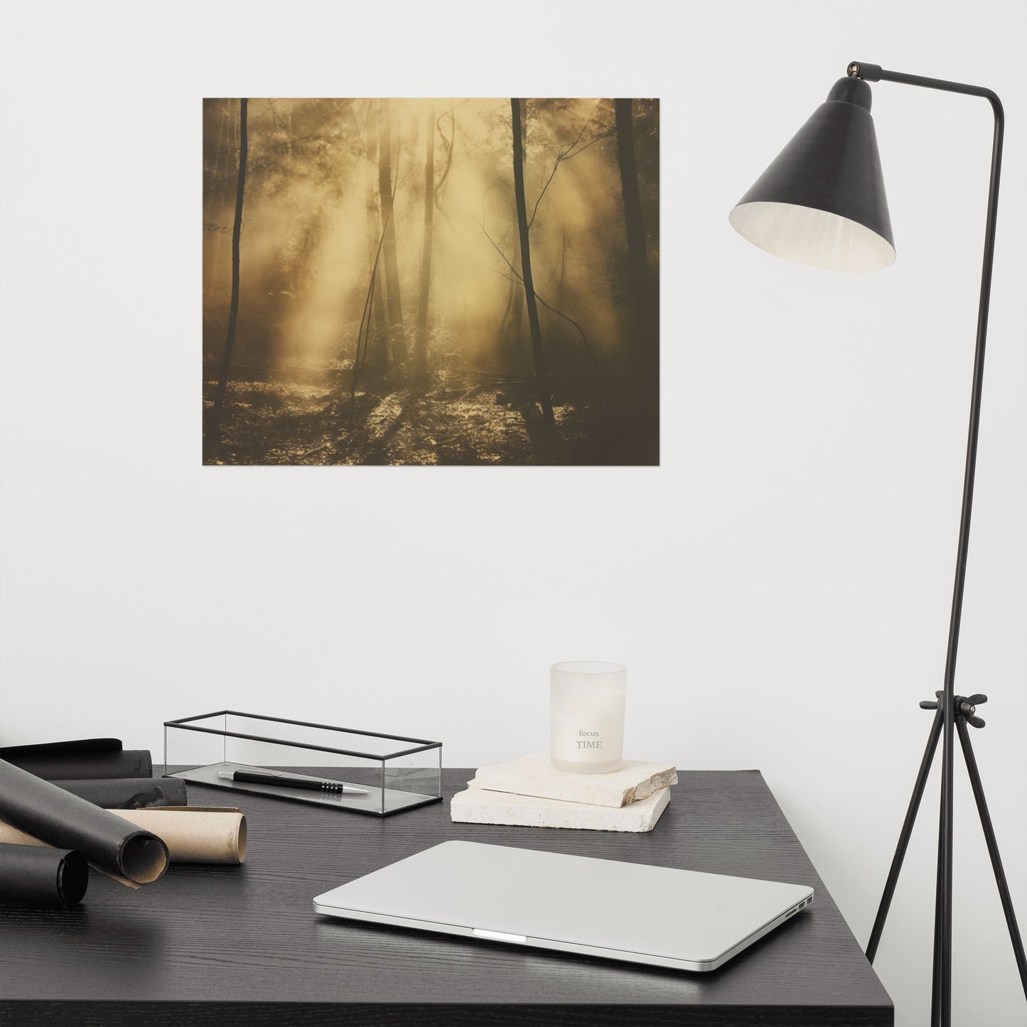 Where Time Stands Still Subdued Retro Rustic Photorealism - Digital Artwork Loose Art Print