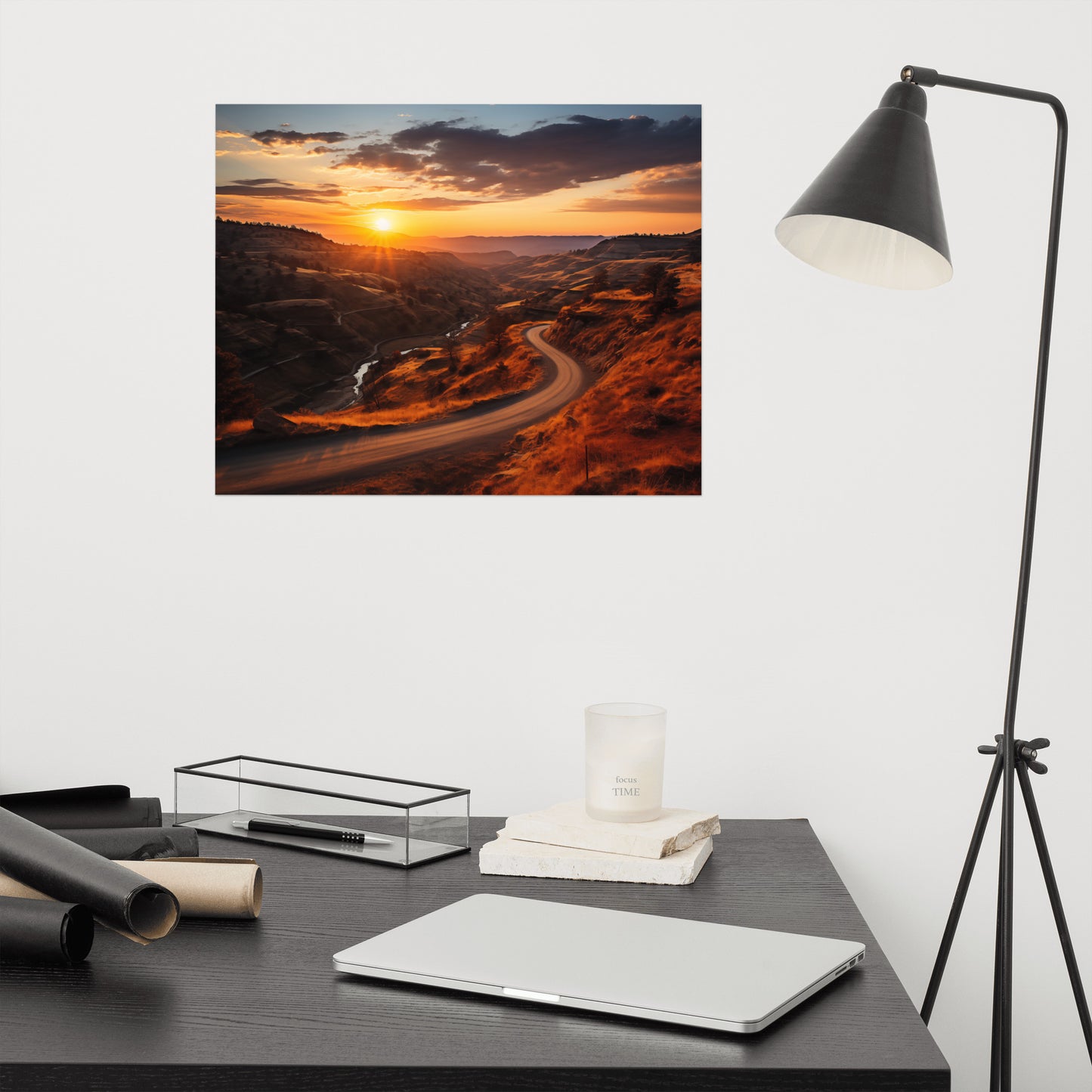 A Tranquil Trail Realism Painting Digital Artwork Loose Art Print