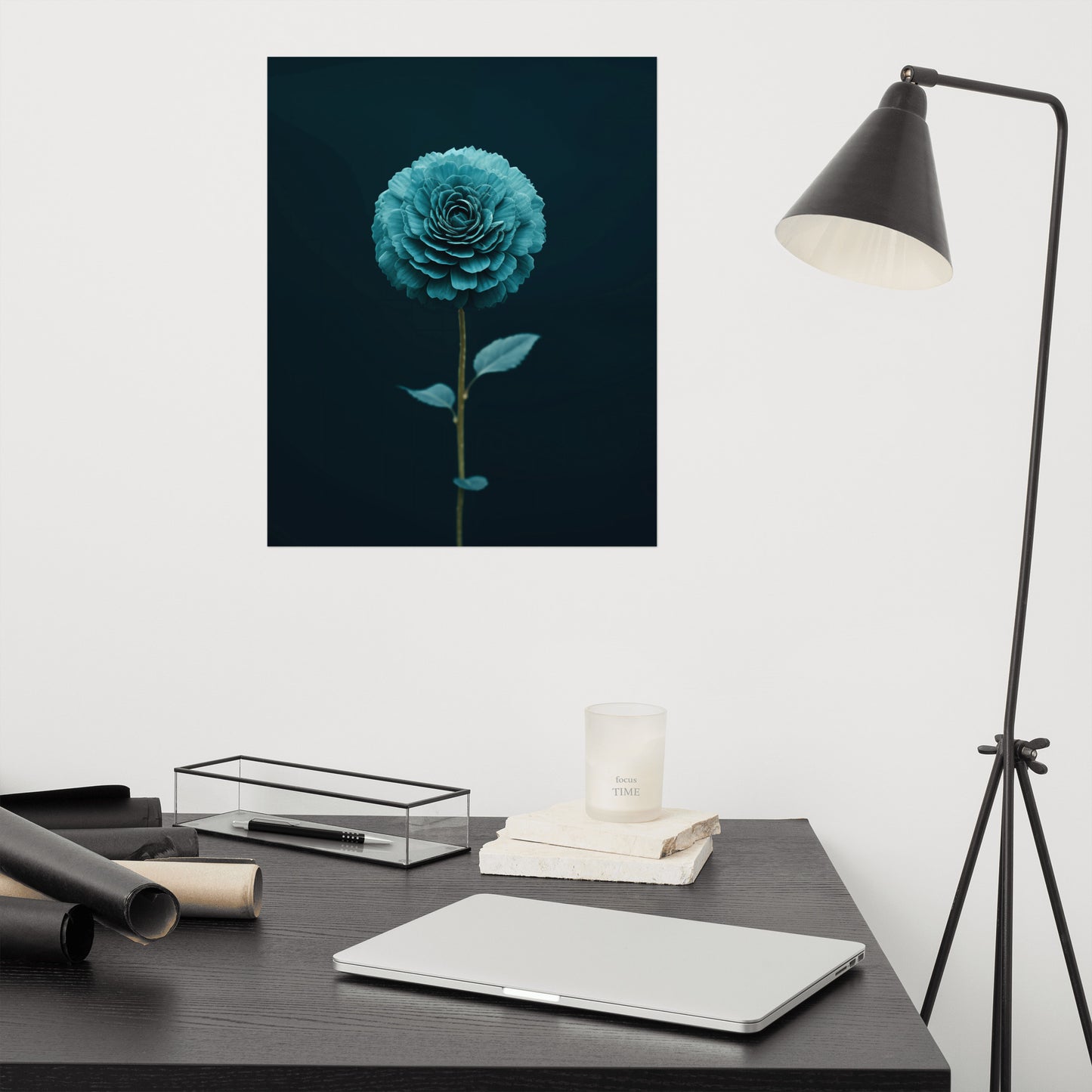 Azure Awakening Realism Painting Digital Artwork Loose Art Print