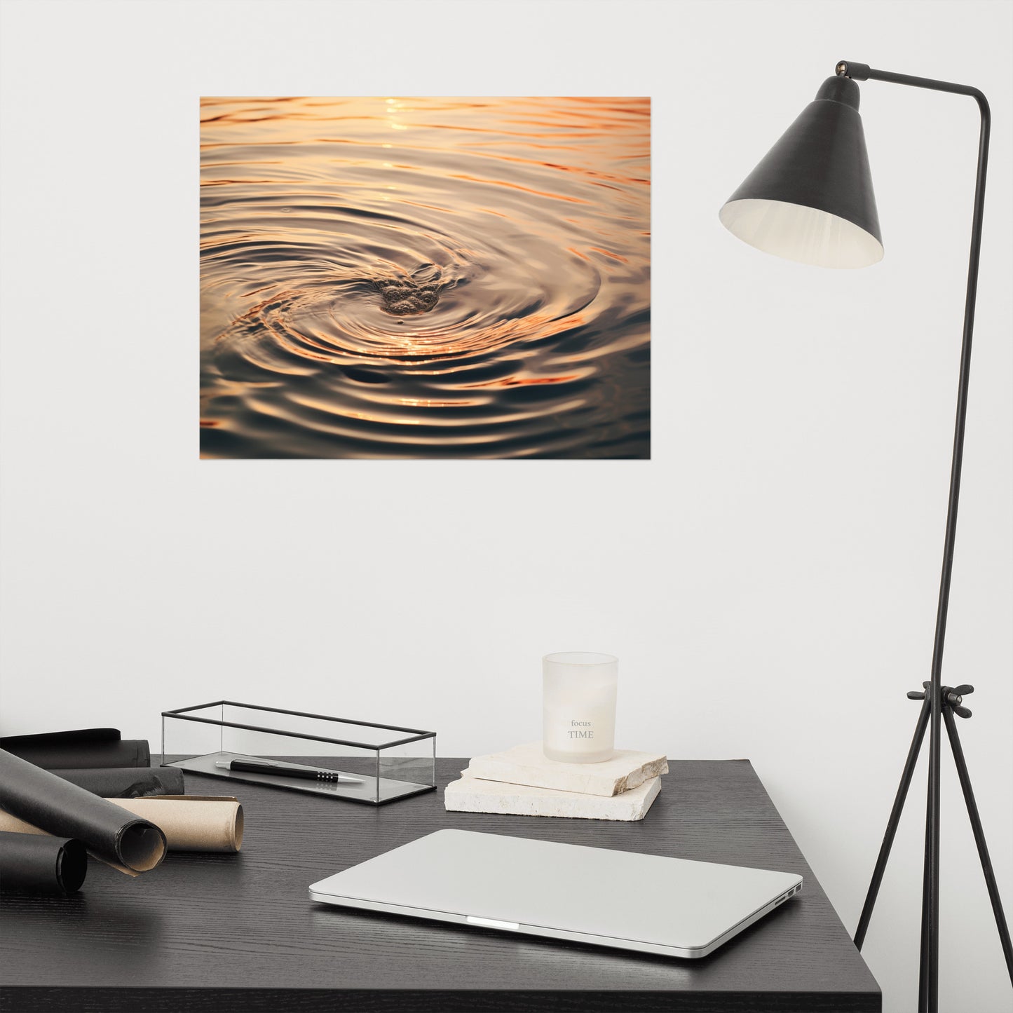 Whispering Waters Realism Painting Digital Artwork Loose Wall Art Print