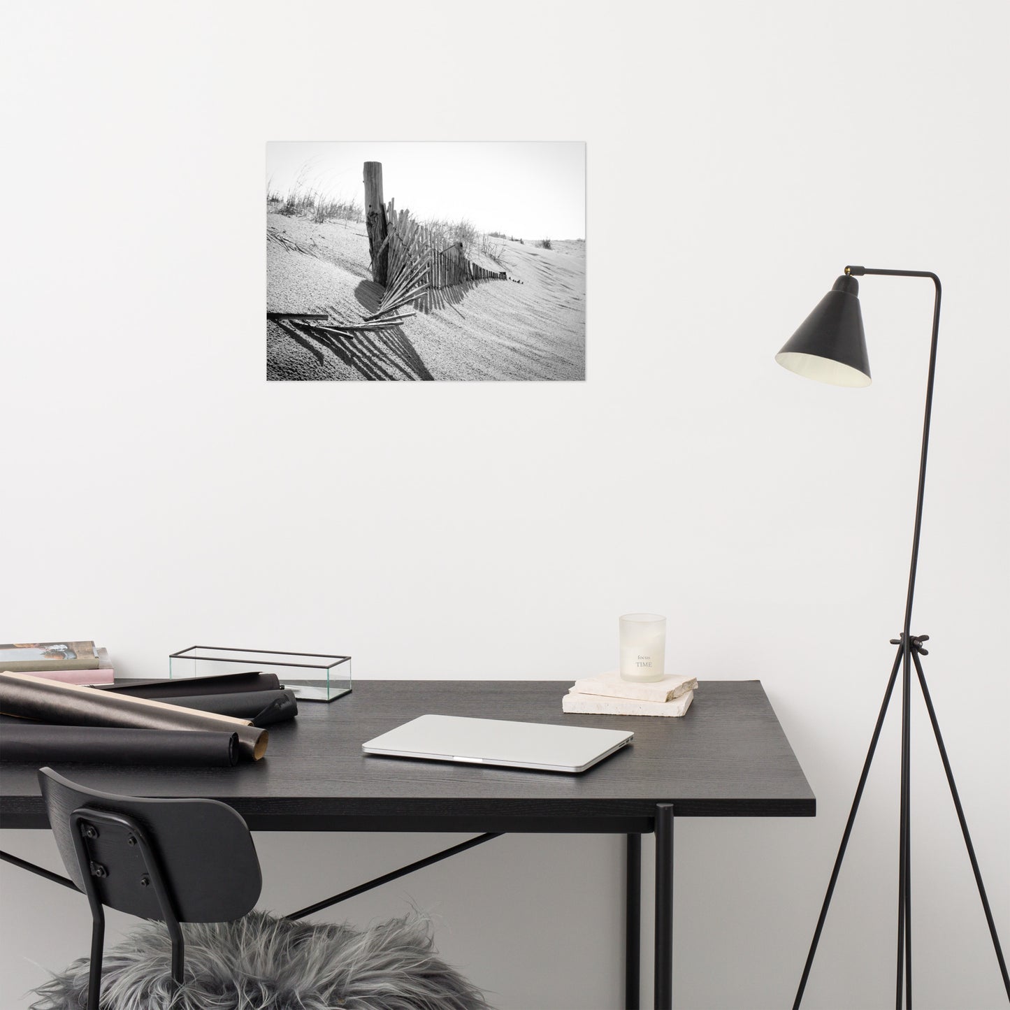 High Key Dunes Black and White Coastal Landscape Photo Loose Wall Art Prints
