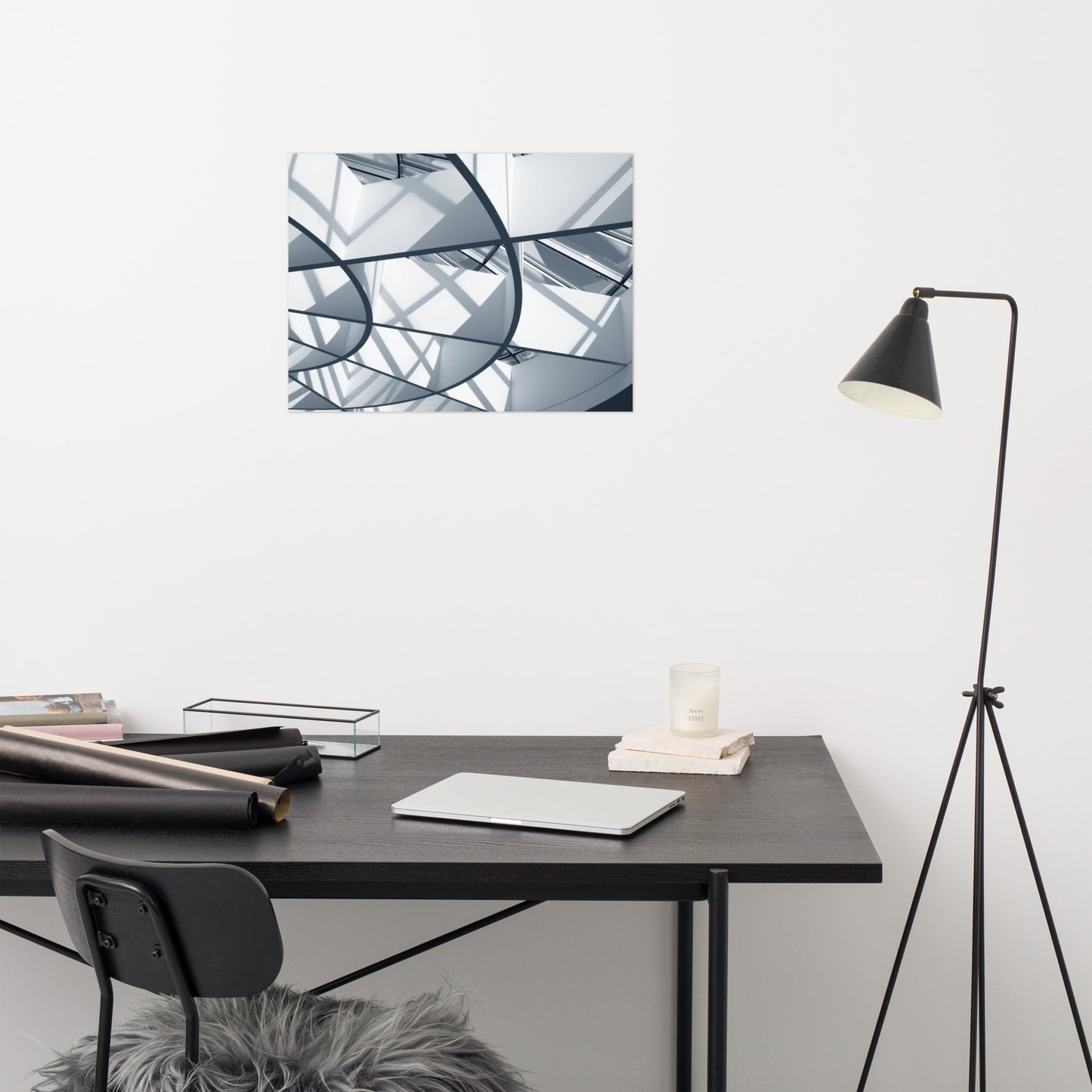 Architectural Wall Prints: Interwoven Lines Frameless Photograph Art Print