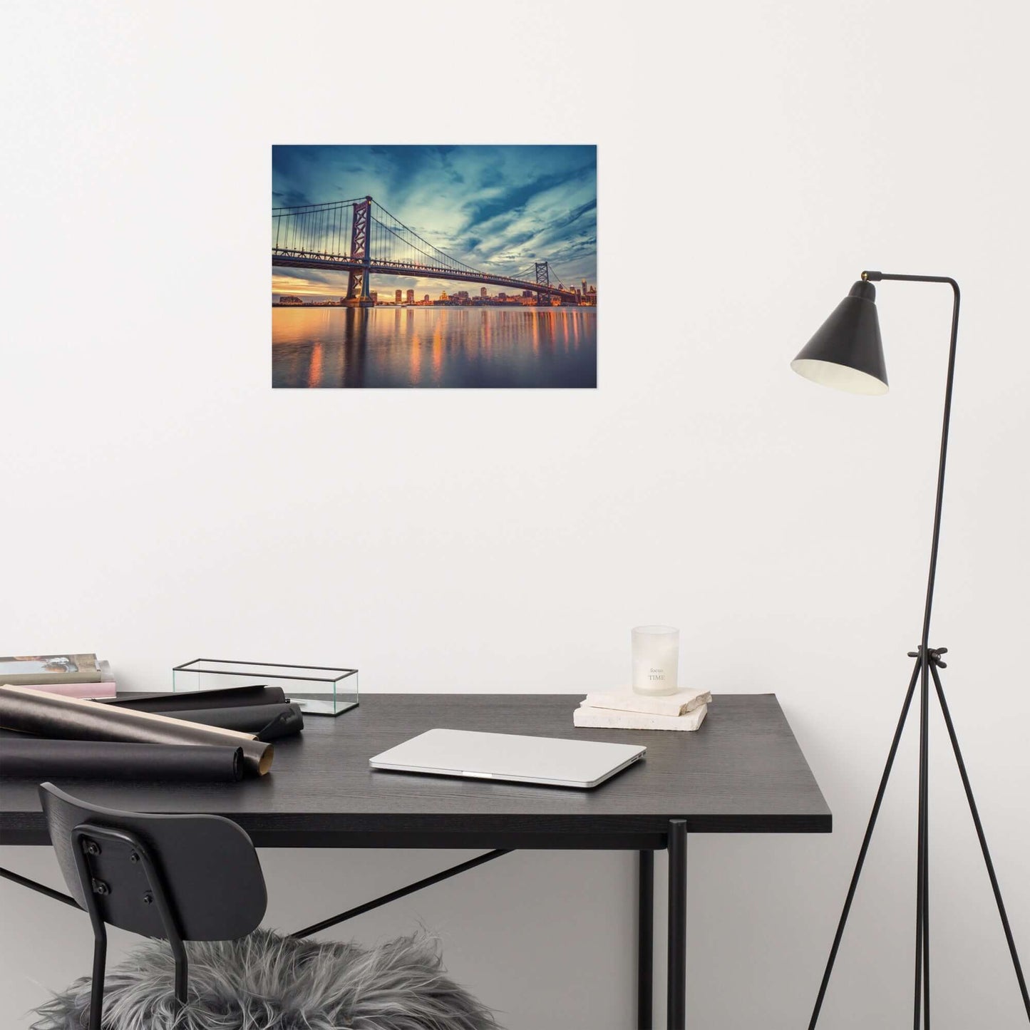 Landscape Architecture Photography: Steel Lace at Dusk Frameable Photograph Art Print
