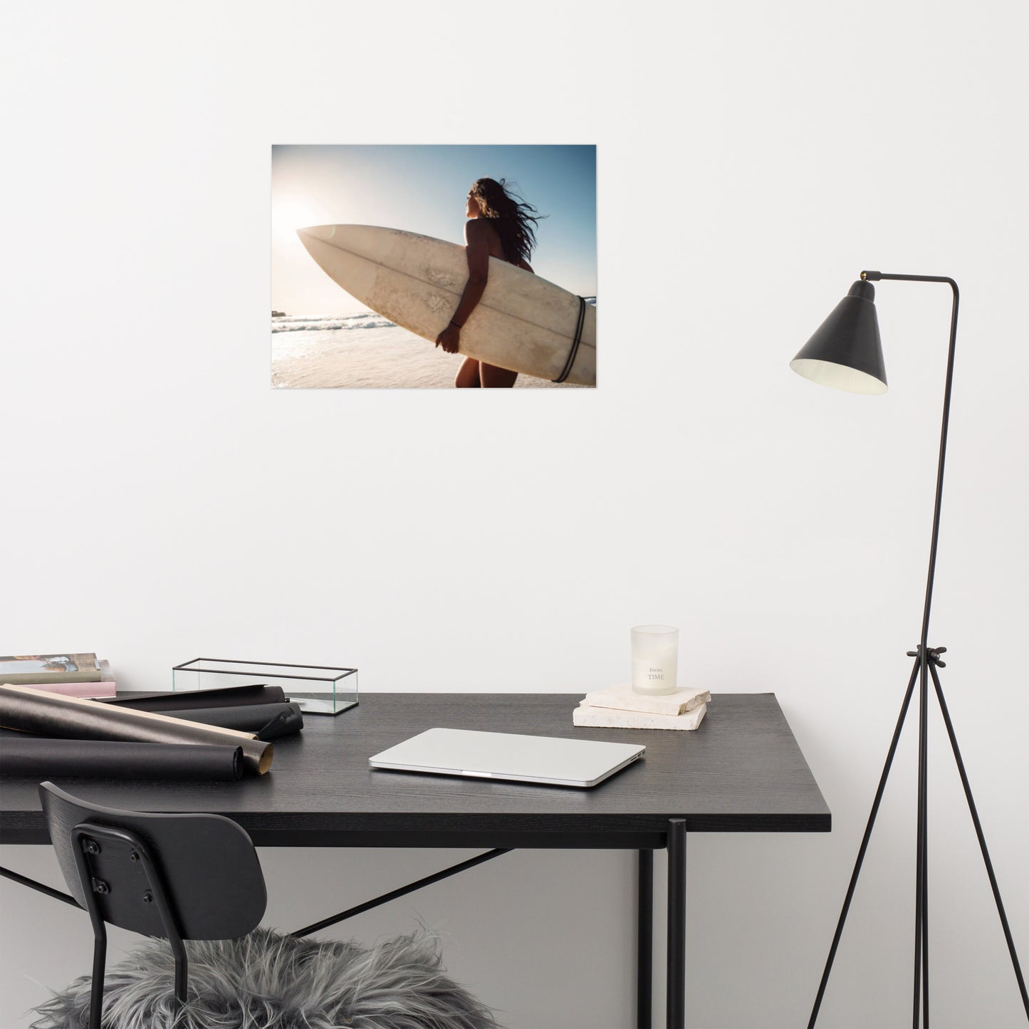 Coastal Calm Surfing Lifestyle Photograph Loose Wall Art Print