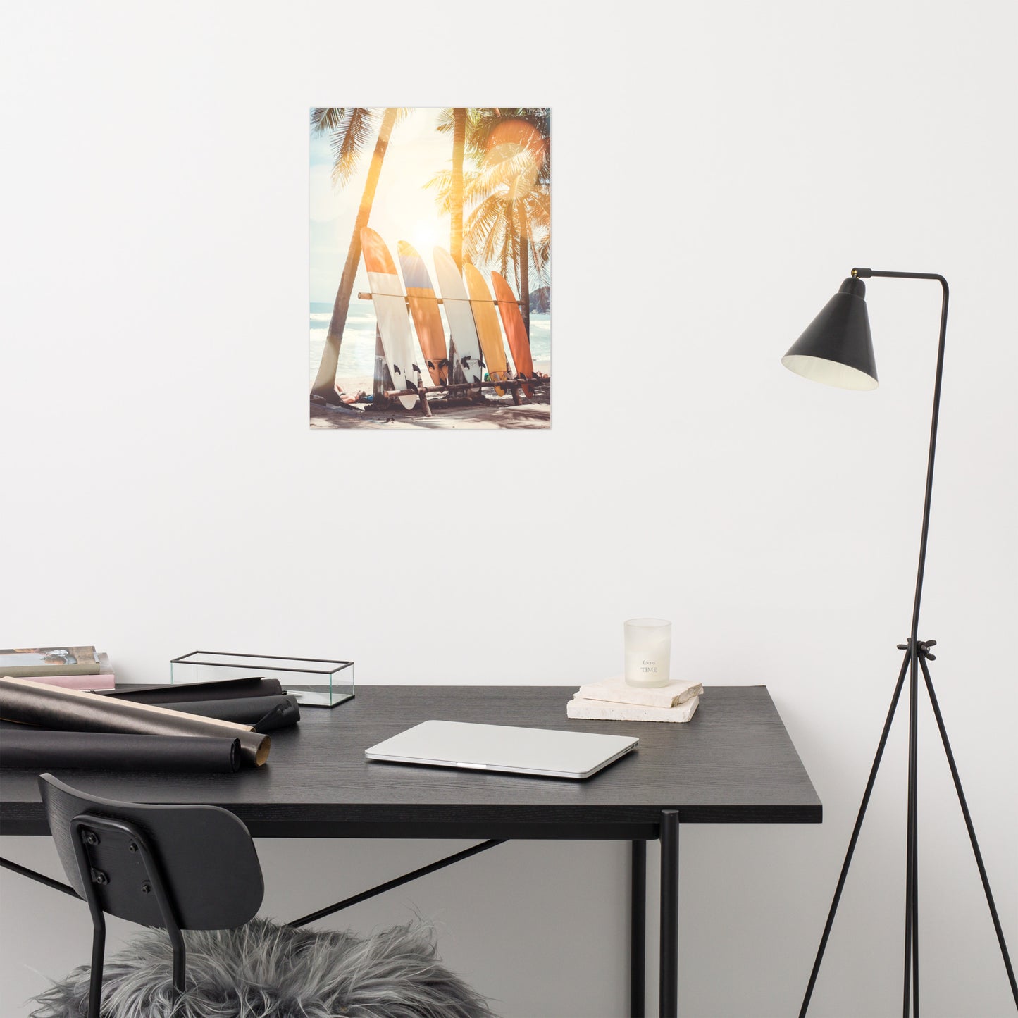 Surfer's Tropical Dreamscape Lifestyle Photograph Loose Wall Art Print