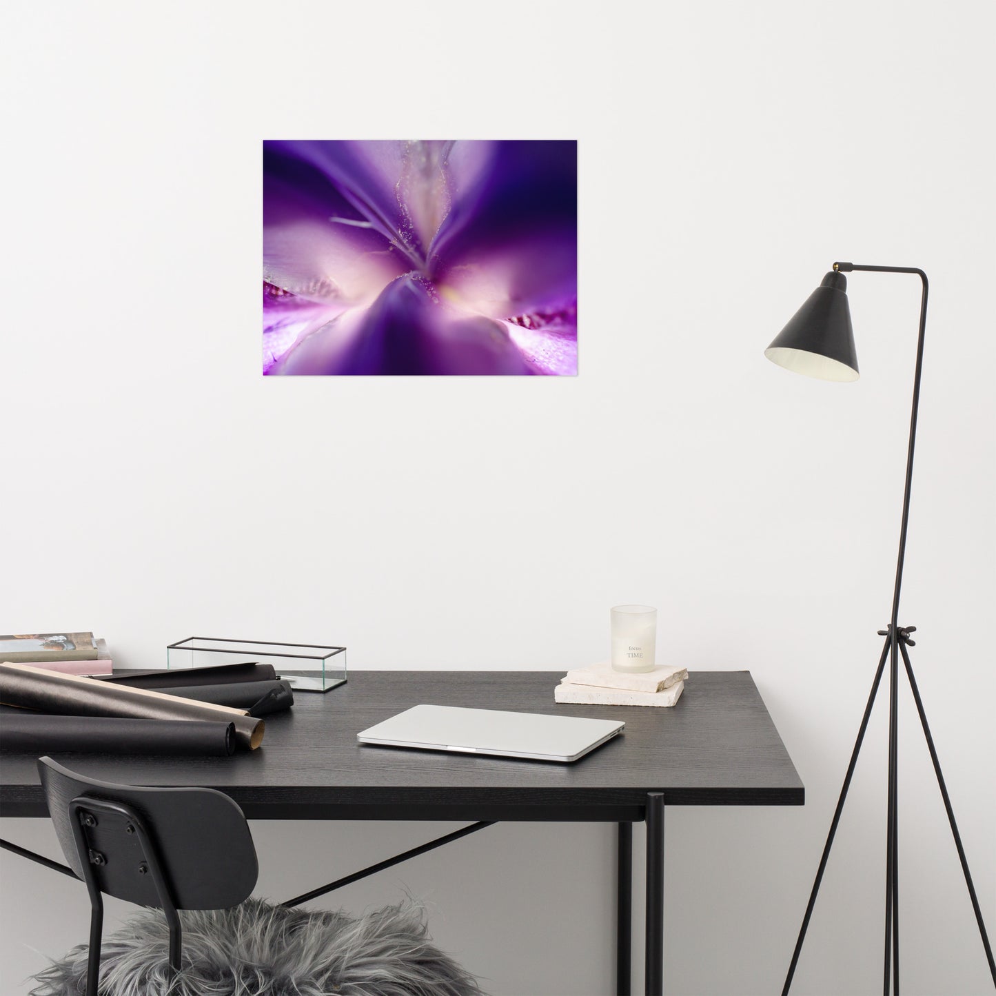 Iris Center Petals Floral Nature Photo Loose Unframed Wall Art Prints