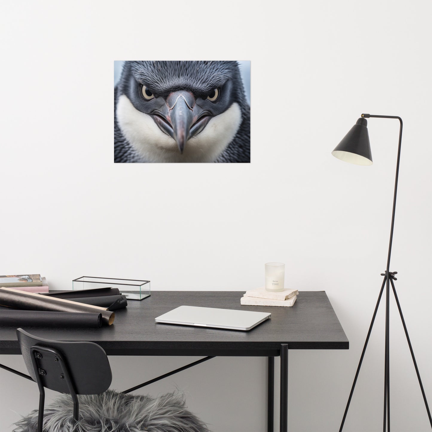 Antarctic Glare Penguin Photorealism - Digital Artwork Loose Print