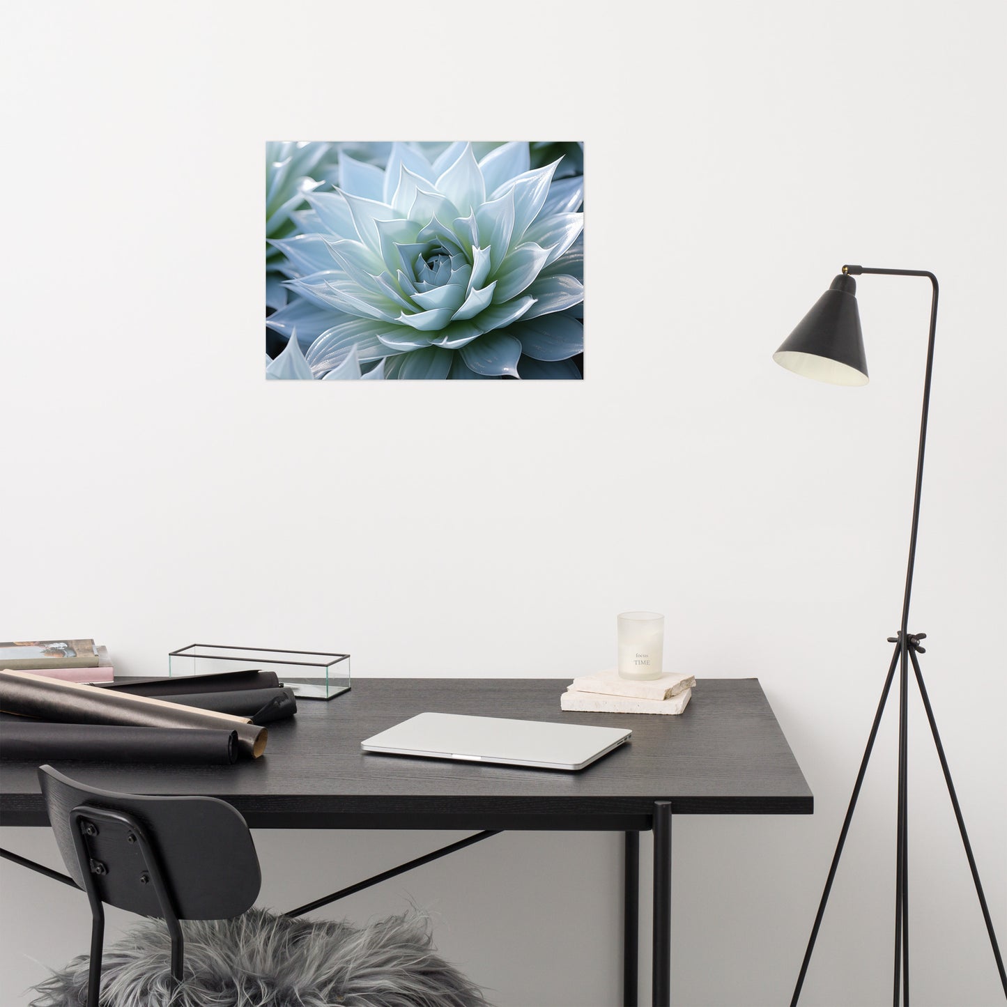 Botanical Rhapsody Succulent Photorealism Painting - Digital Artwork Loose Art Print
