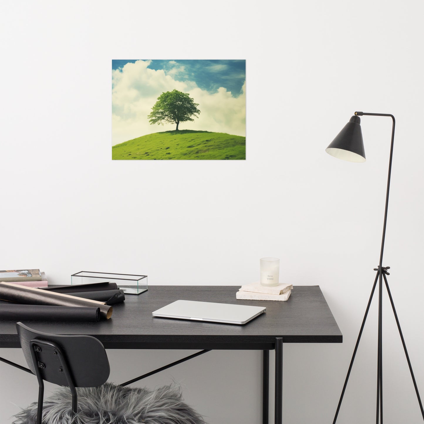 Nature's Majesty Minimal Botanical Retro Subdued Photorealism - Digital Artwork Loose Art Print