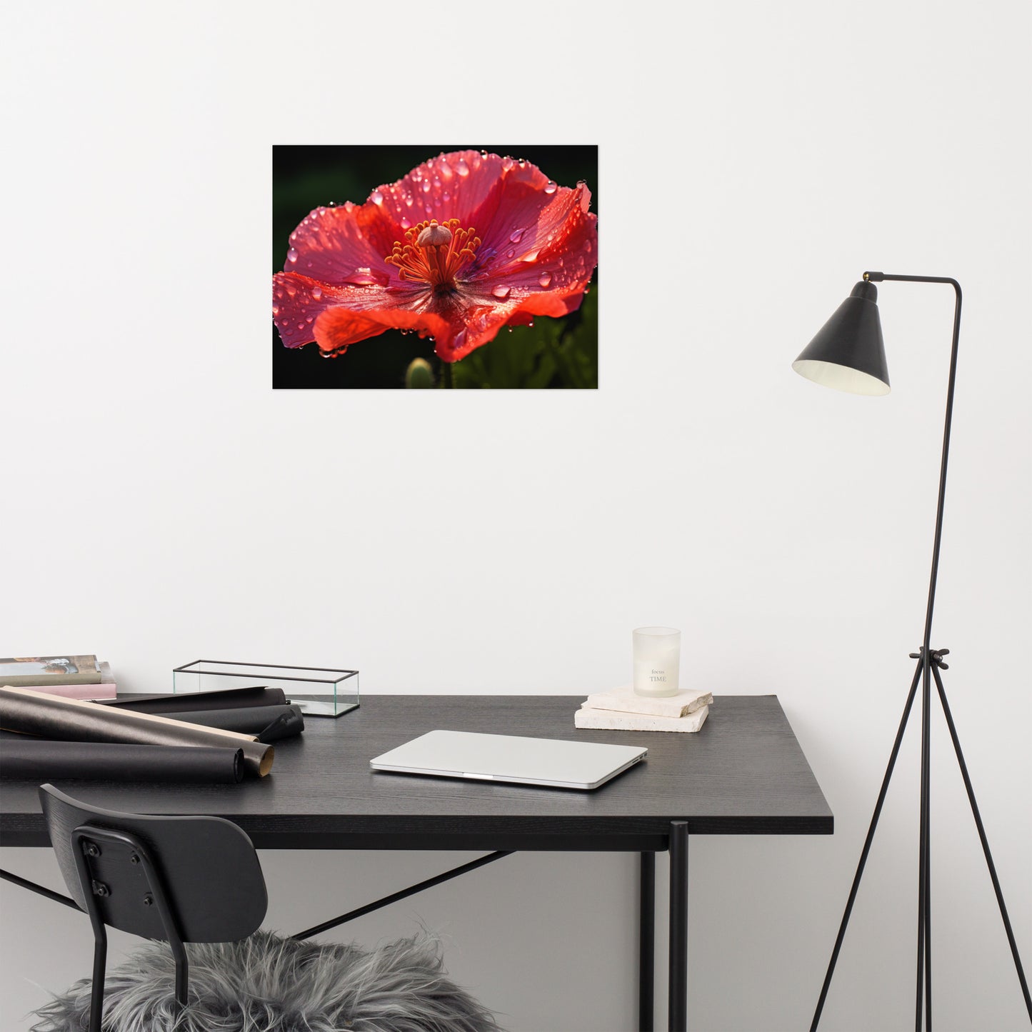 Sanguine Solitaire Photorealism - Digital Artwork Loose Art Print