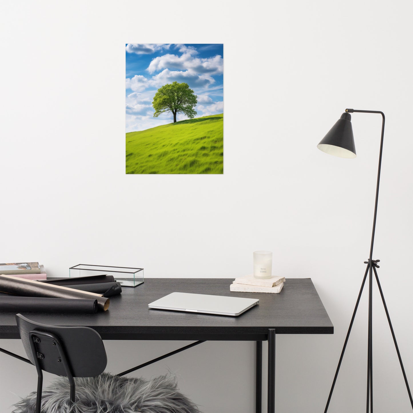 Where Earth Meets Sky Photorealism - Digital Artwork Loose Art Print