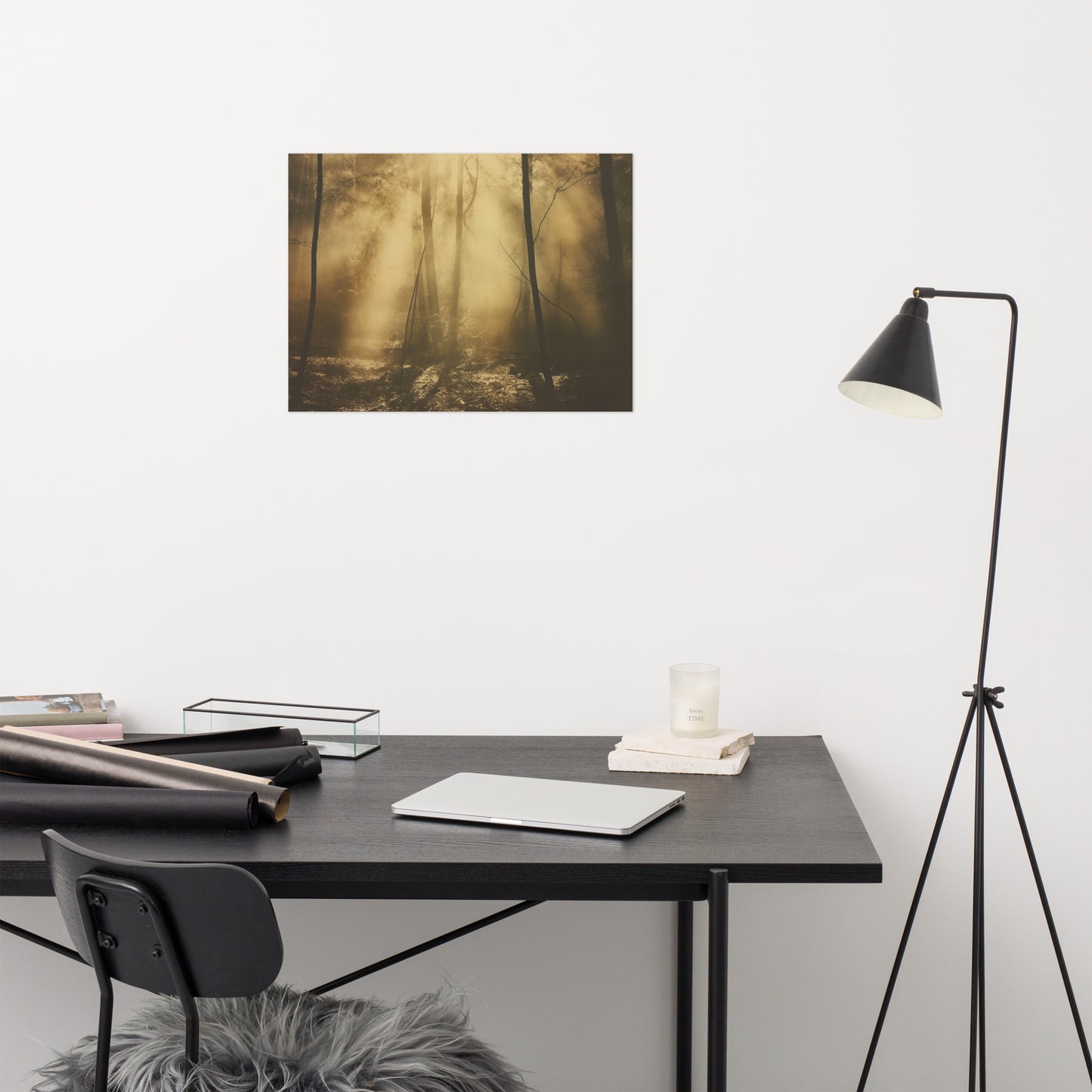 Where Time Stands Still Subdued Retro Rustic Photorealism - Digital Artwork Loose Art Print