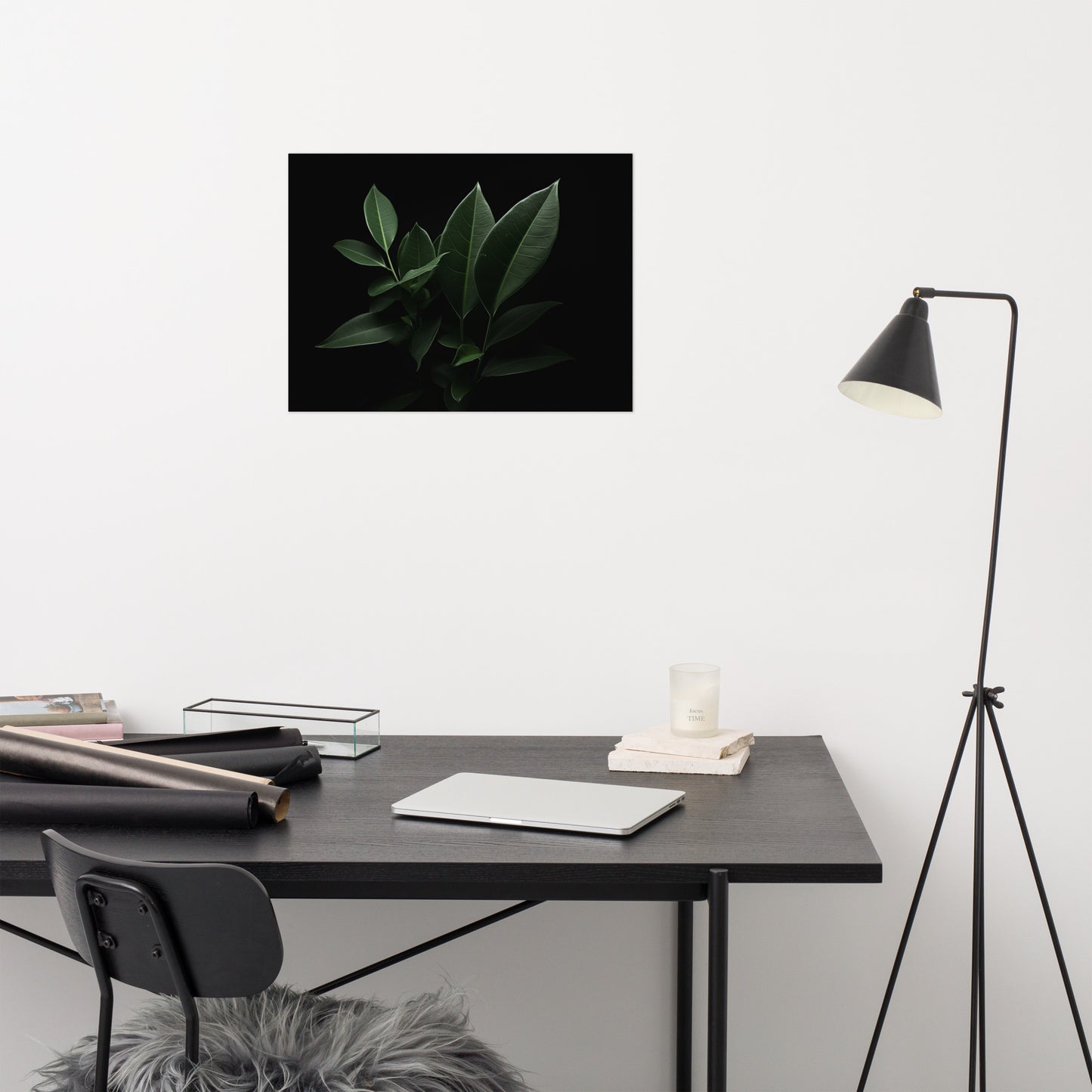 Whispering Leaves Plants Photorealism - Digital Artwork Loose Art Print