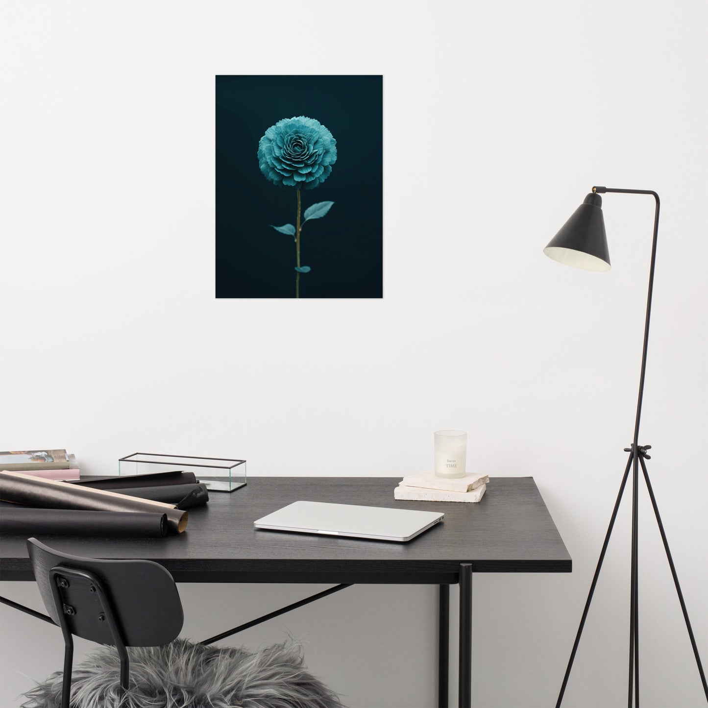 Azure Awakening Realism Painting Digital Artwork Loose Art Print
