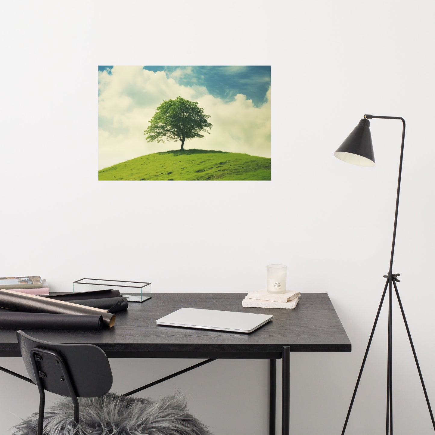Nature's Majesty Minimal Botanical Retro Subdued Photorealism - Digital Artwork Loose Art Print