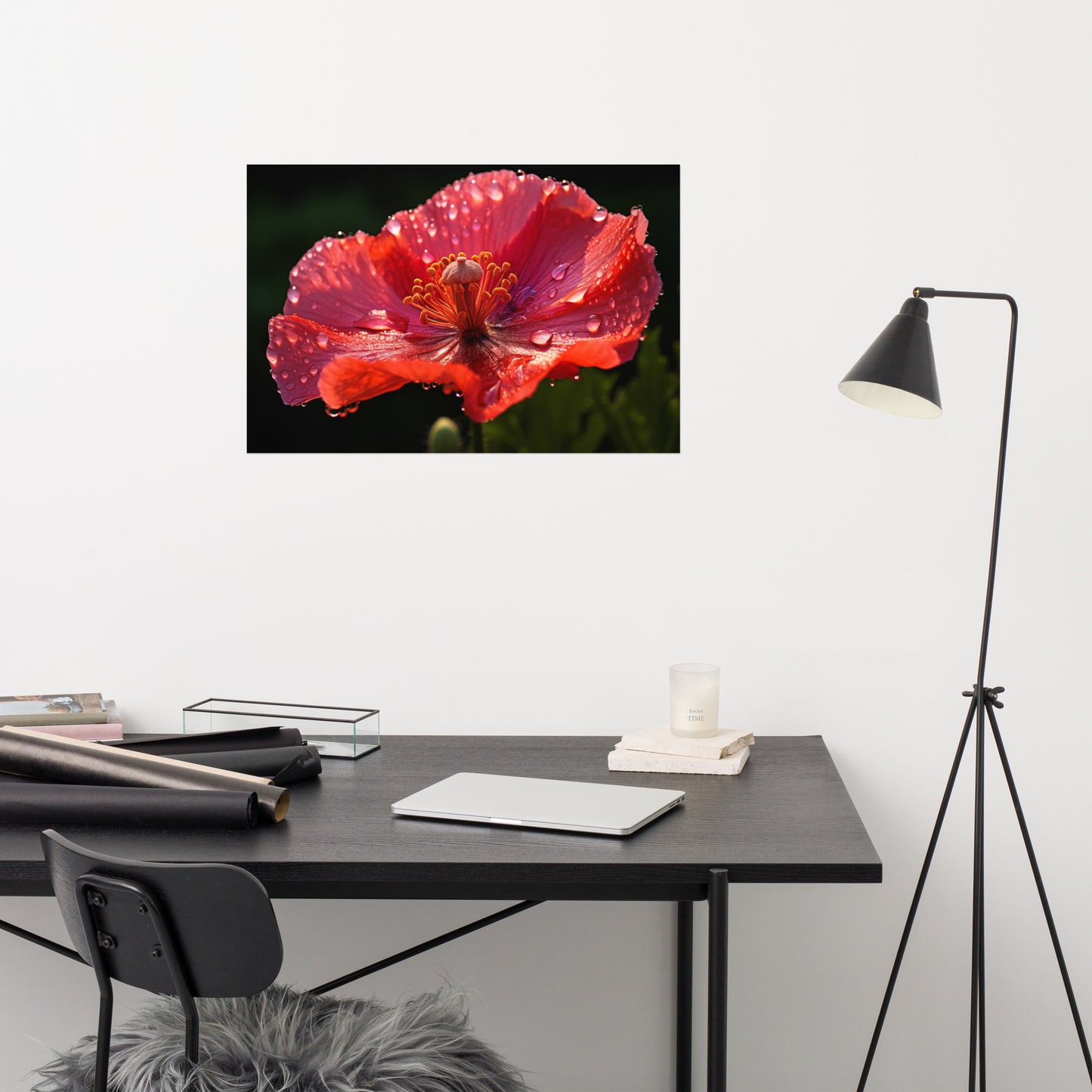 Sanguine Solitaire Photorealism - Digital Artwork Loose Art Print