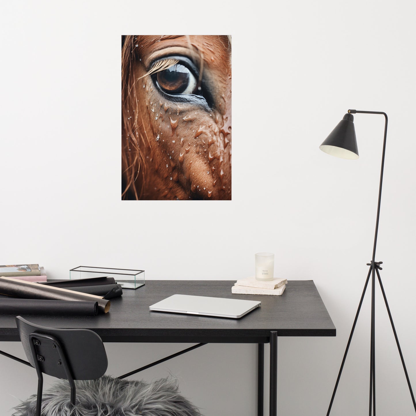 The Horse's Secret Photorealism - Digital Artwork Loose Art Print