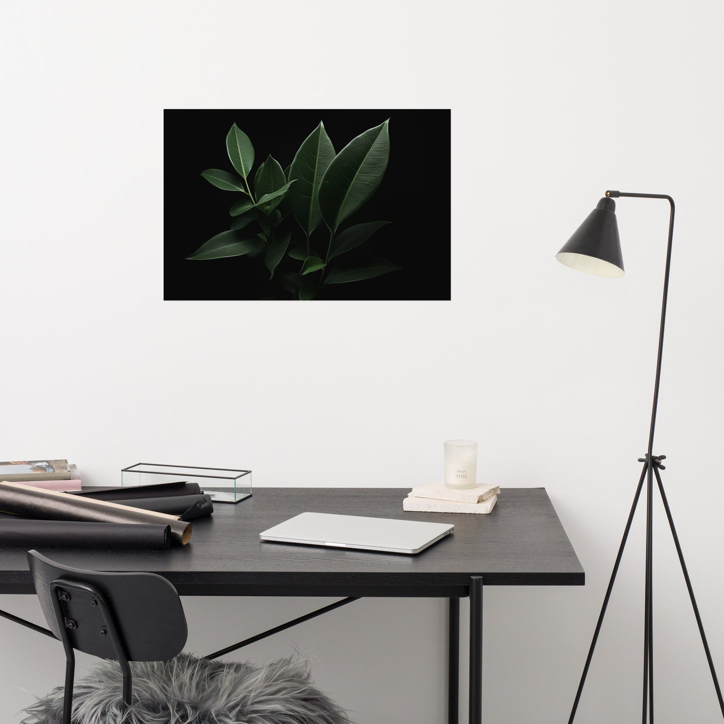 Whispering Leaves Plants Photorealism - Digital Artwork Loose Art Print