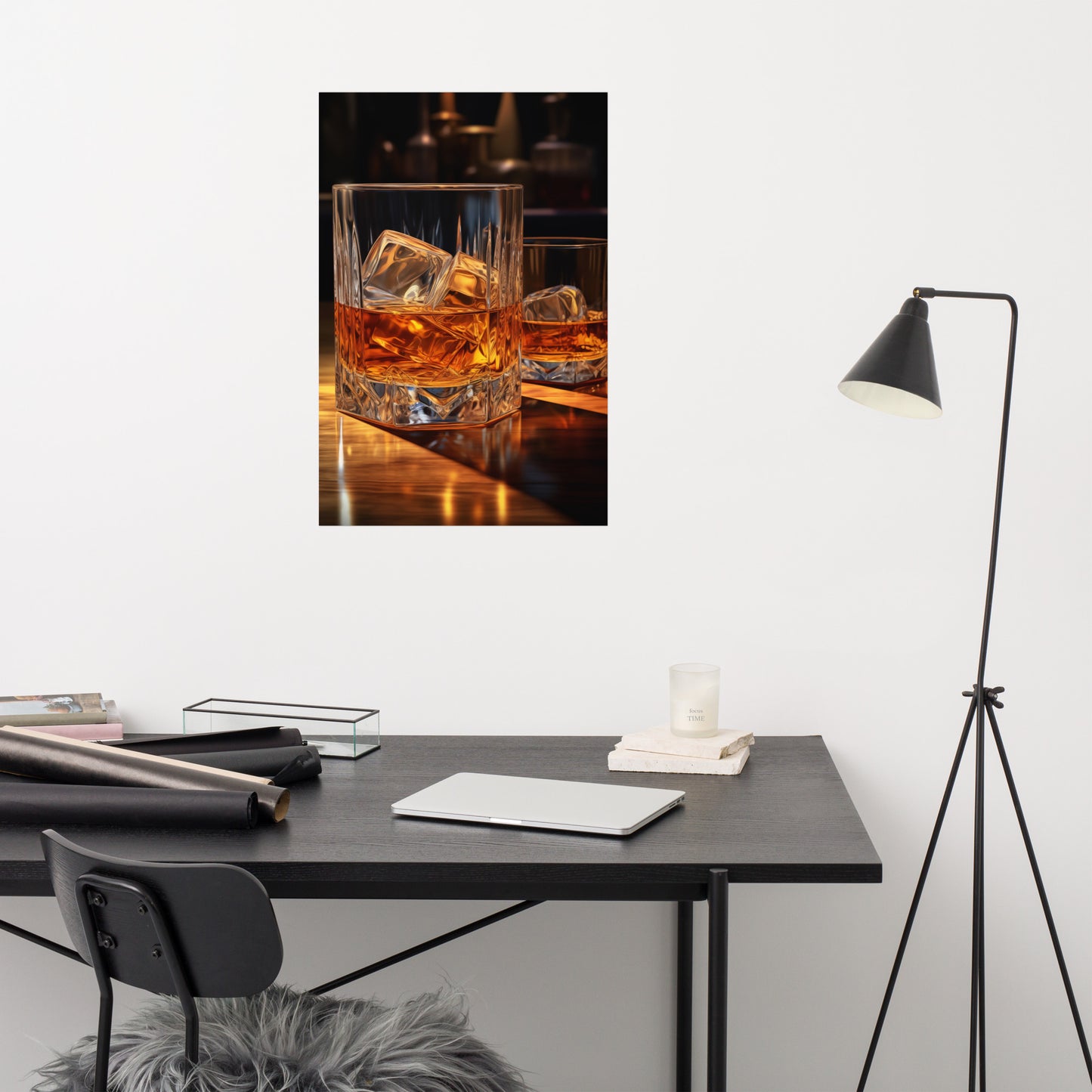 Whisky Reflections Realism Digital Painting Digital Artwork Loose Art Print