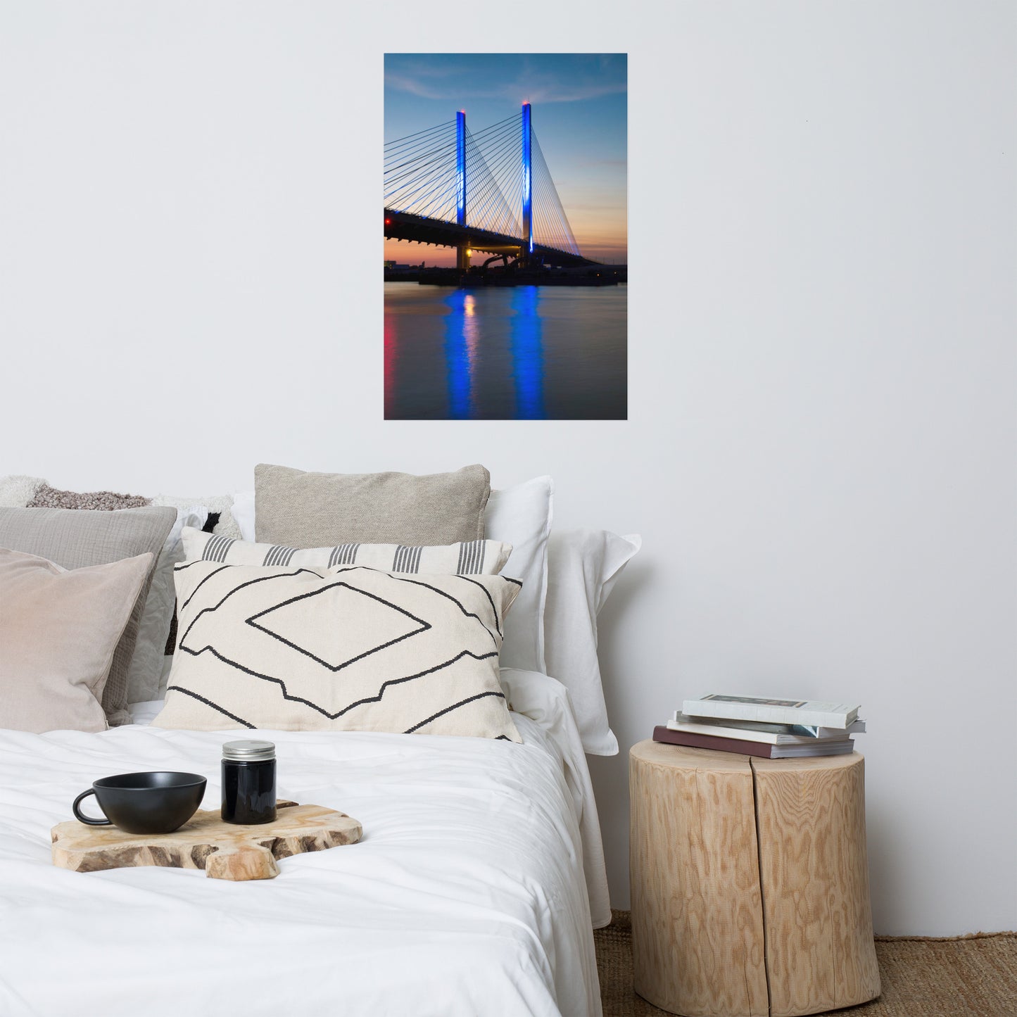 Indian River Bridge 2 Architectural Coastal Landscape Photograph Loose Unframed Wall Art Prints