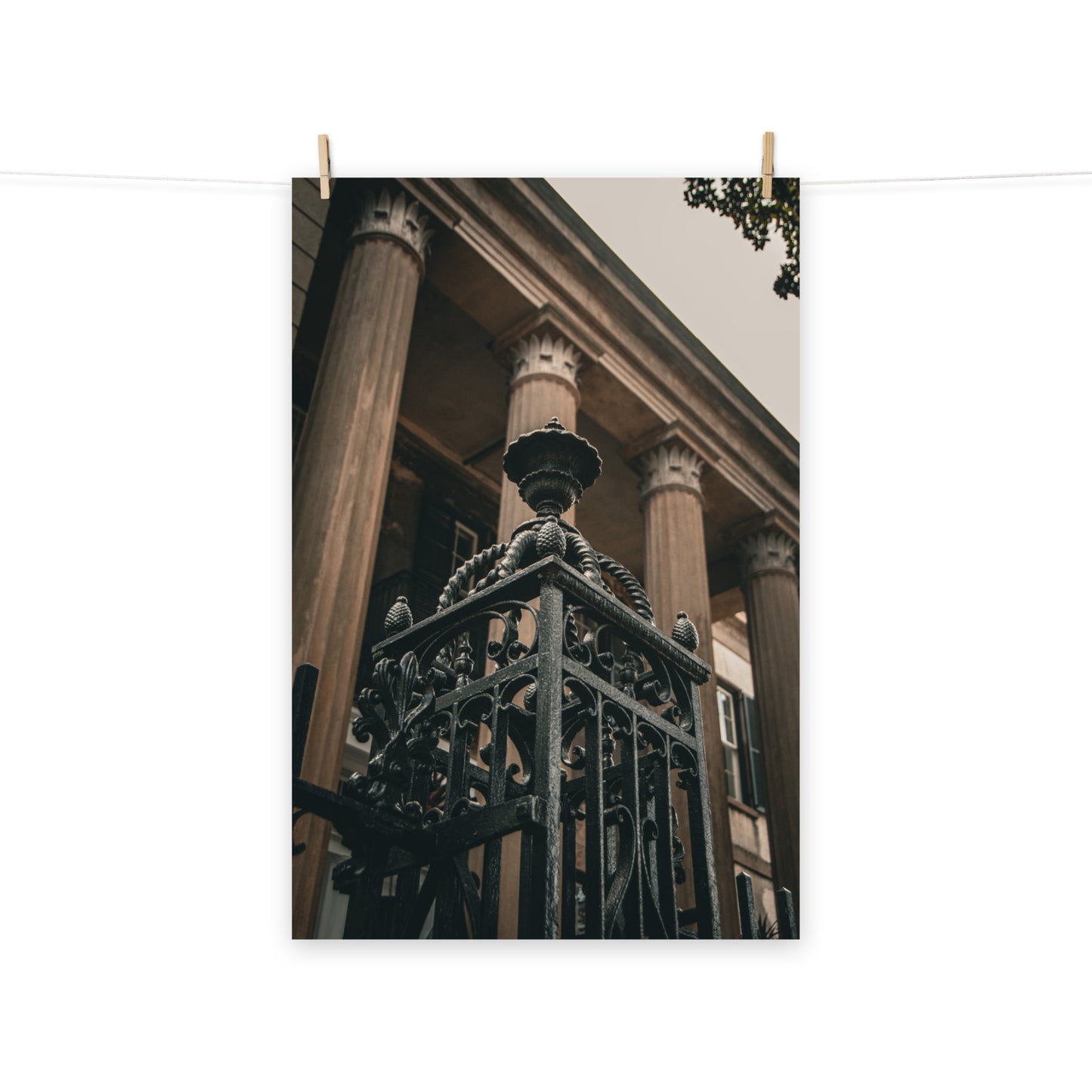 Architectural / Industrial / Cityscape Abstract Decor Wrought Iron Banister Post Savannah Ga Loose Wall Art Print 8" x 10"