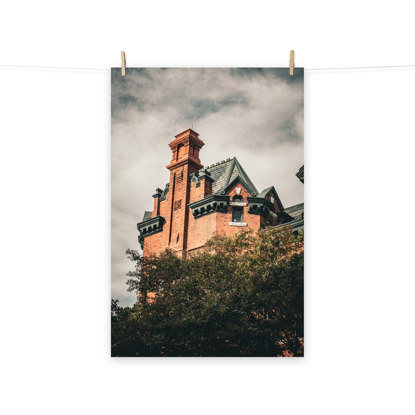 Architectural / Industrial / Cityscape Abstract Decor Tiedeman House Savannah Ga Loose Wall Art Print 8" x 10"