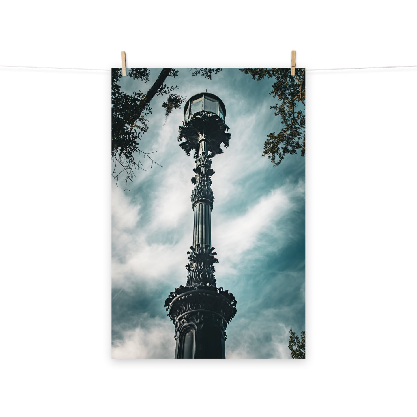 Architectural / Industrial / Cityscape Abstract Decor Old Harbor Light Emmet Park Savannah Ga Loose Wall Art Print 8" x 10"