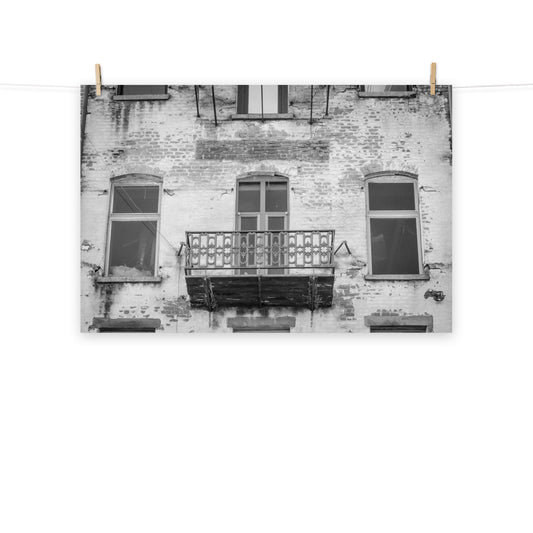 Architectural / Industrial / Cityscape Abstract Decor Old Iron Balcony River Street Savannah Ga 2 Loose Wall Art Print 8" x 10"