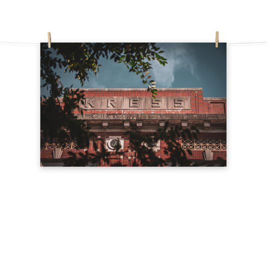 Architectural / Industrial / Cityscape Abstract Decor Old Kress Building Broughton St Savannah Ga Loose Wall Art Print 8" x 10"