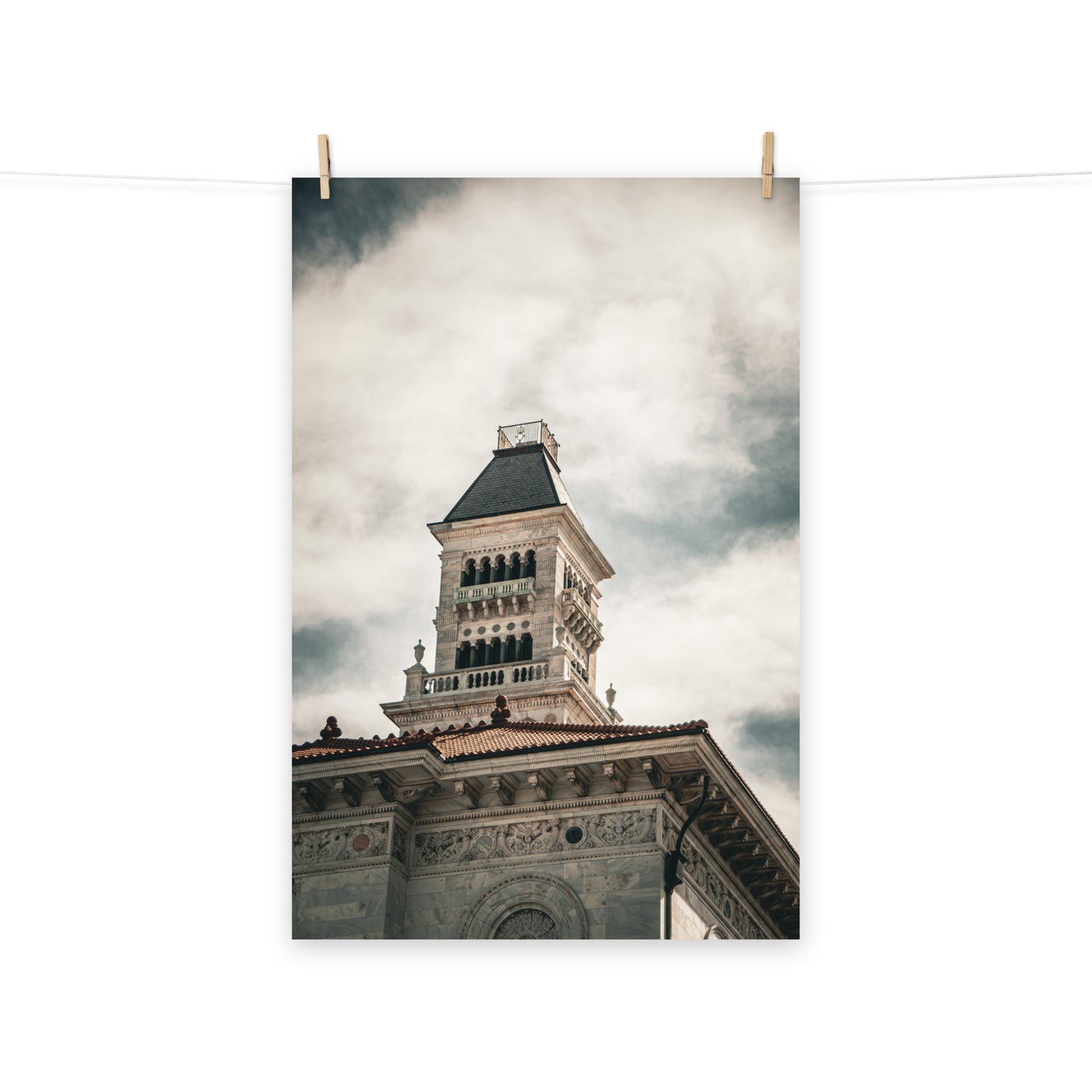 Bell Tower on Tomochichi Federal Building Savannah Ga Loose Wall Art Print