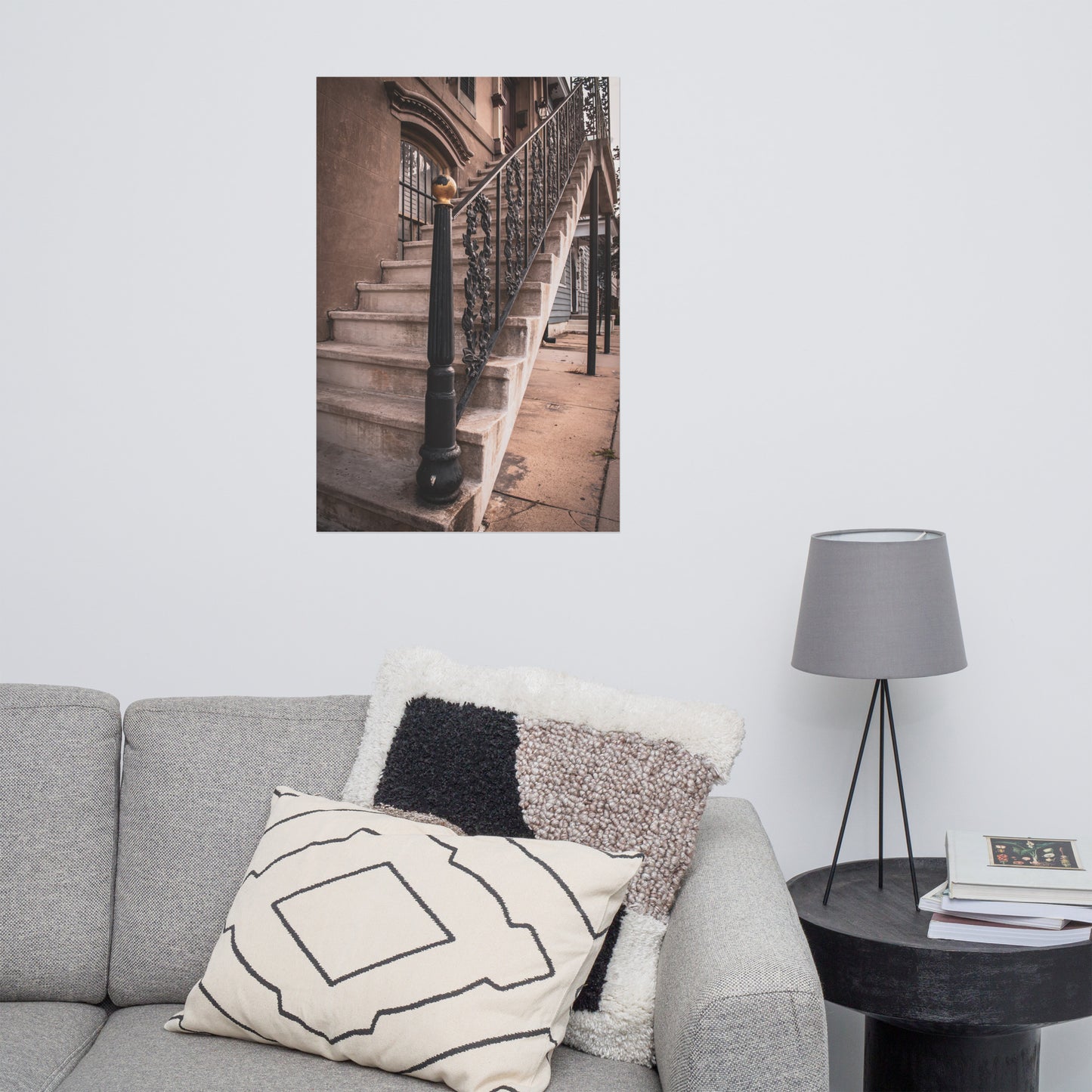 John Rourke House Wrought Iron Railing Steps Loose Wall Art Print