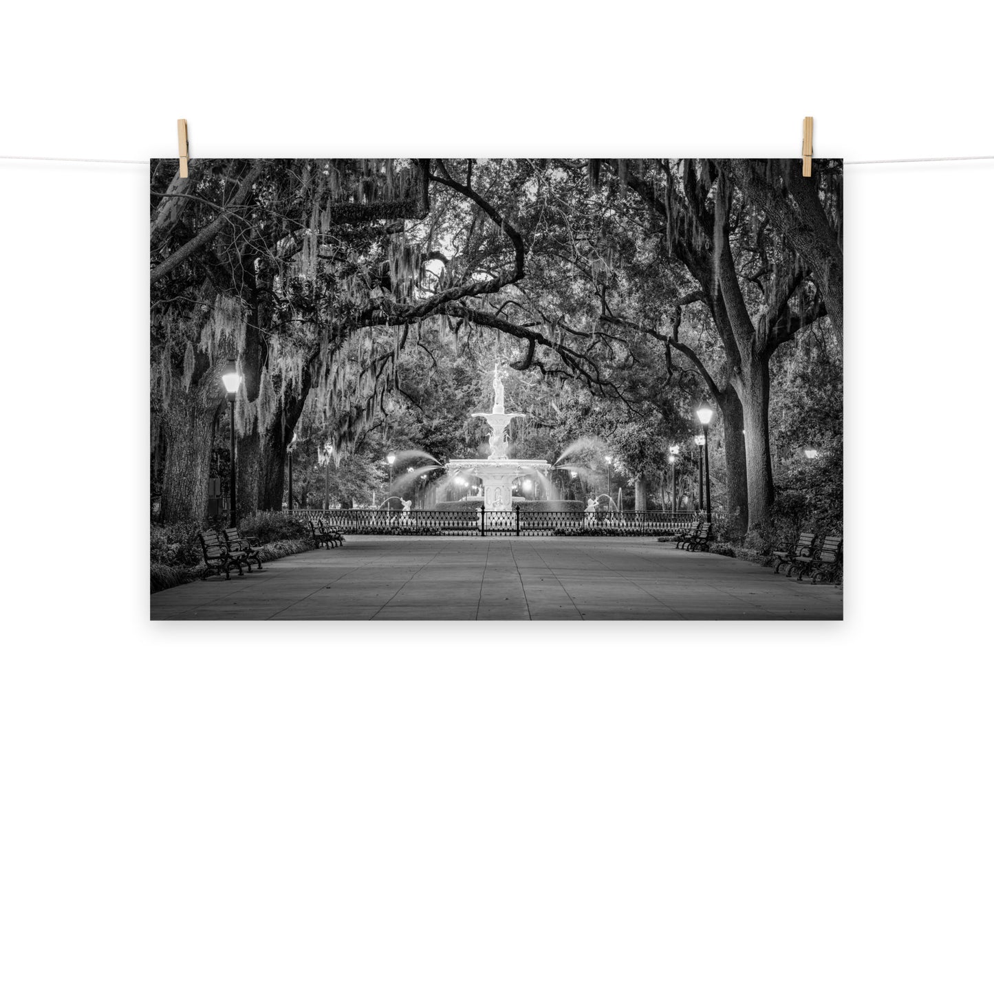 Timeless Savannah: A Captivating Architectural Print Loose Wall Art Print