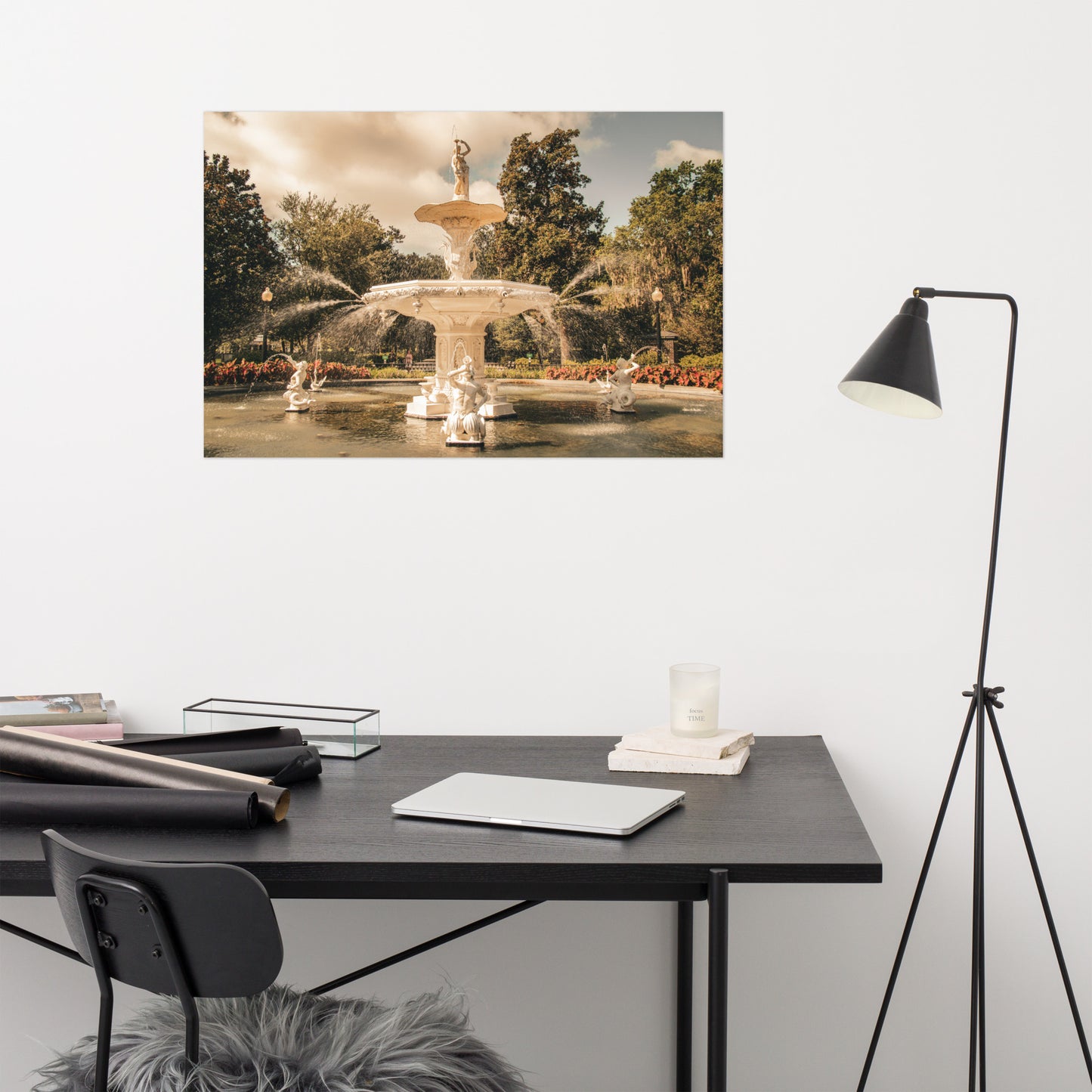 Fountain Forsyth Park Savannah Ga 3 Loose Wall Art Print