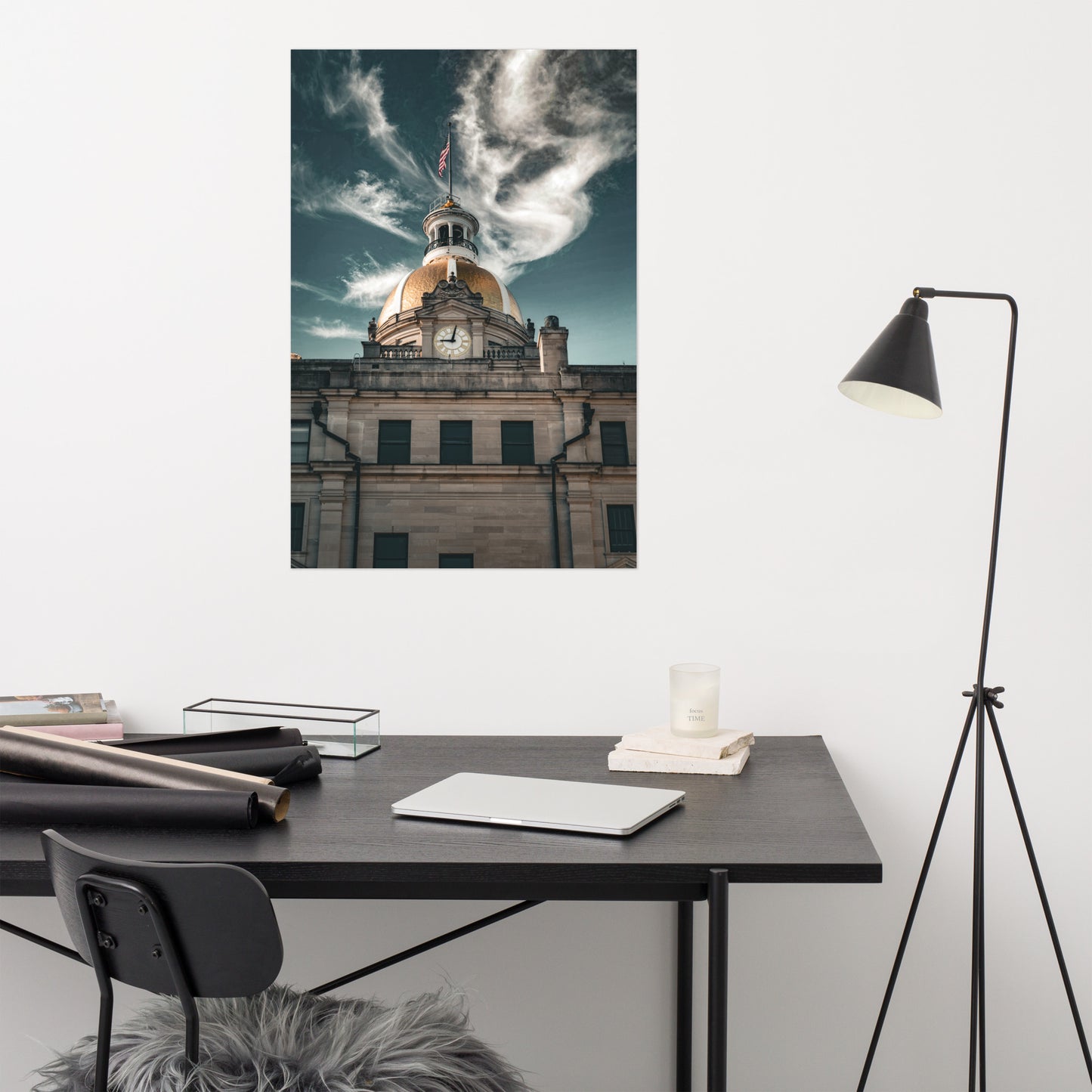 Savannah City Hall Architectural Photo Loose Wall Art Print