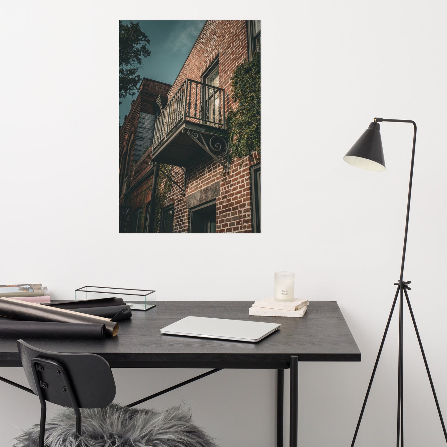 Old Iron Balcony Savannah Ga 3 Architectural Photo Loose Wall Art Print