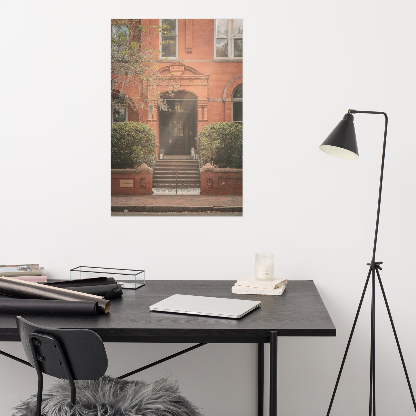 Lewis Kayton House Doorway Mansion on Forsyth Park Loose Wall Art Print