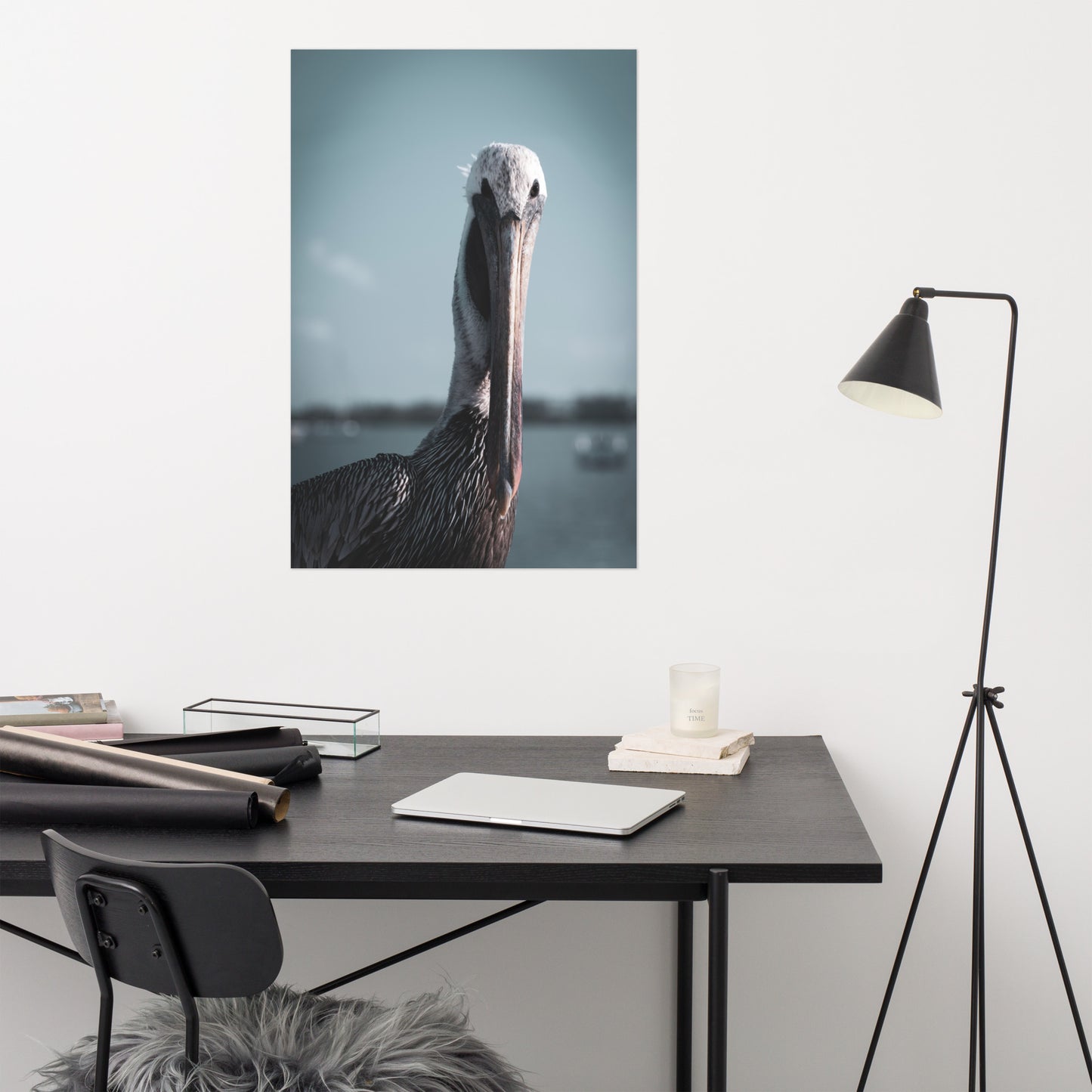 Bob The Pelican Colorized Loose Wall Art Print