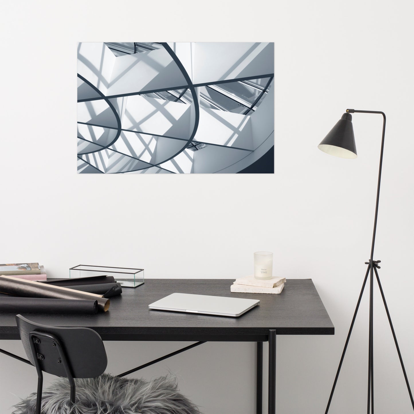 Architectural Wall Prints: Interwoven Lines Frameless Photograph Art Print