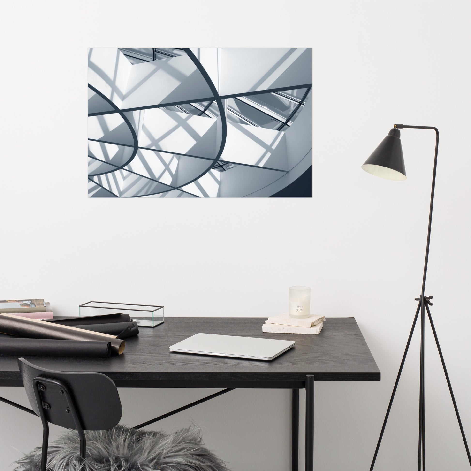 Architectural Wall Prints: Interwoven Lines Frameless Photograph Art Print