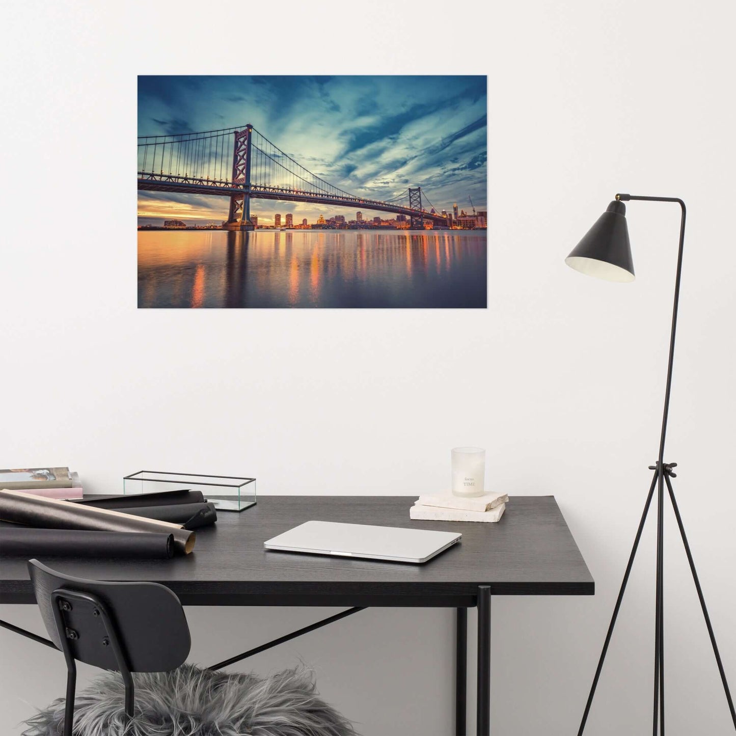 Landscape Architecture Photography: Steel Lace at Dusk Frameable Photograph Art Print