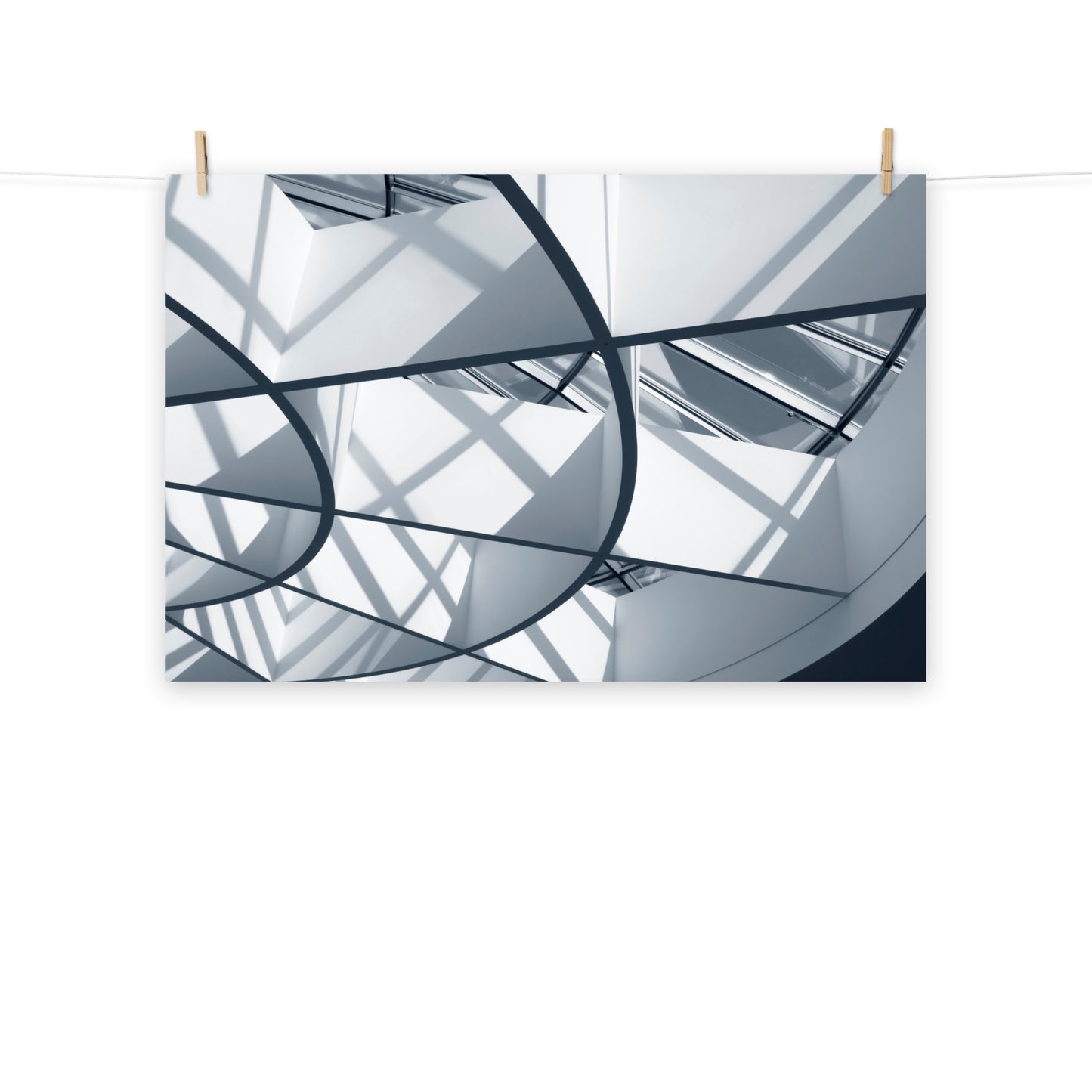 Architectural Wall Prints: Interwoven Lines Frameless Photograph Art Print