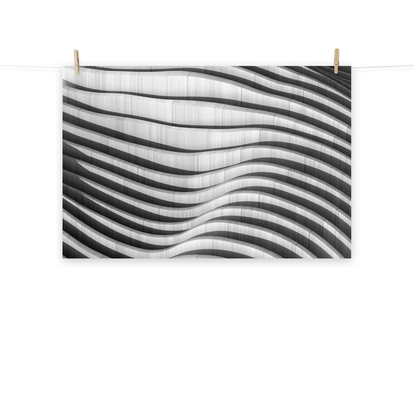 Cool Architecture Photos: Oceanic Dance Black and White Loose / Unframed Art Print