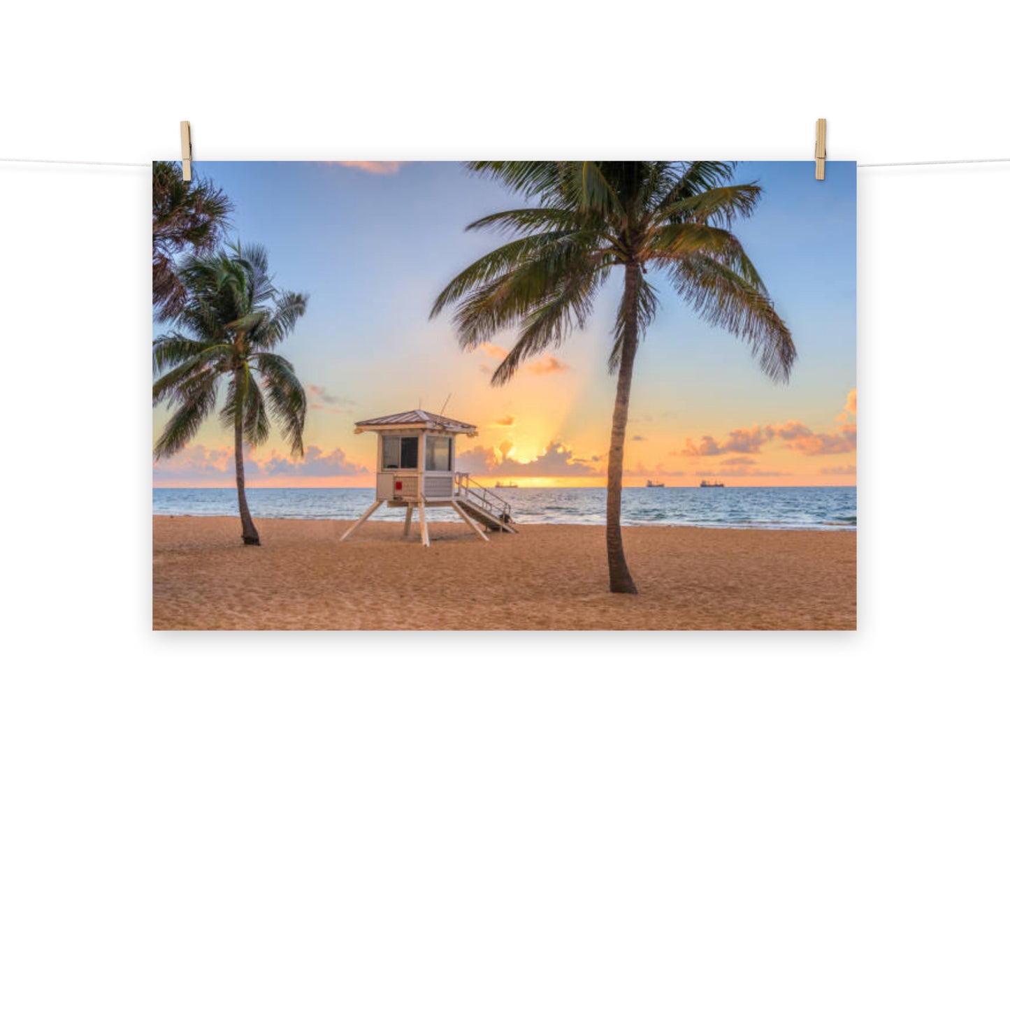 Sunrise Sentinel Coastal Beach Landscape Photograph Loose Wall Art Print