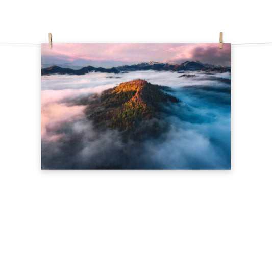 The Mystery of the Mist Rustic Landscape Photograph Loose / Unframed Wall Art Print